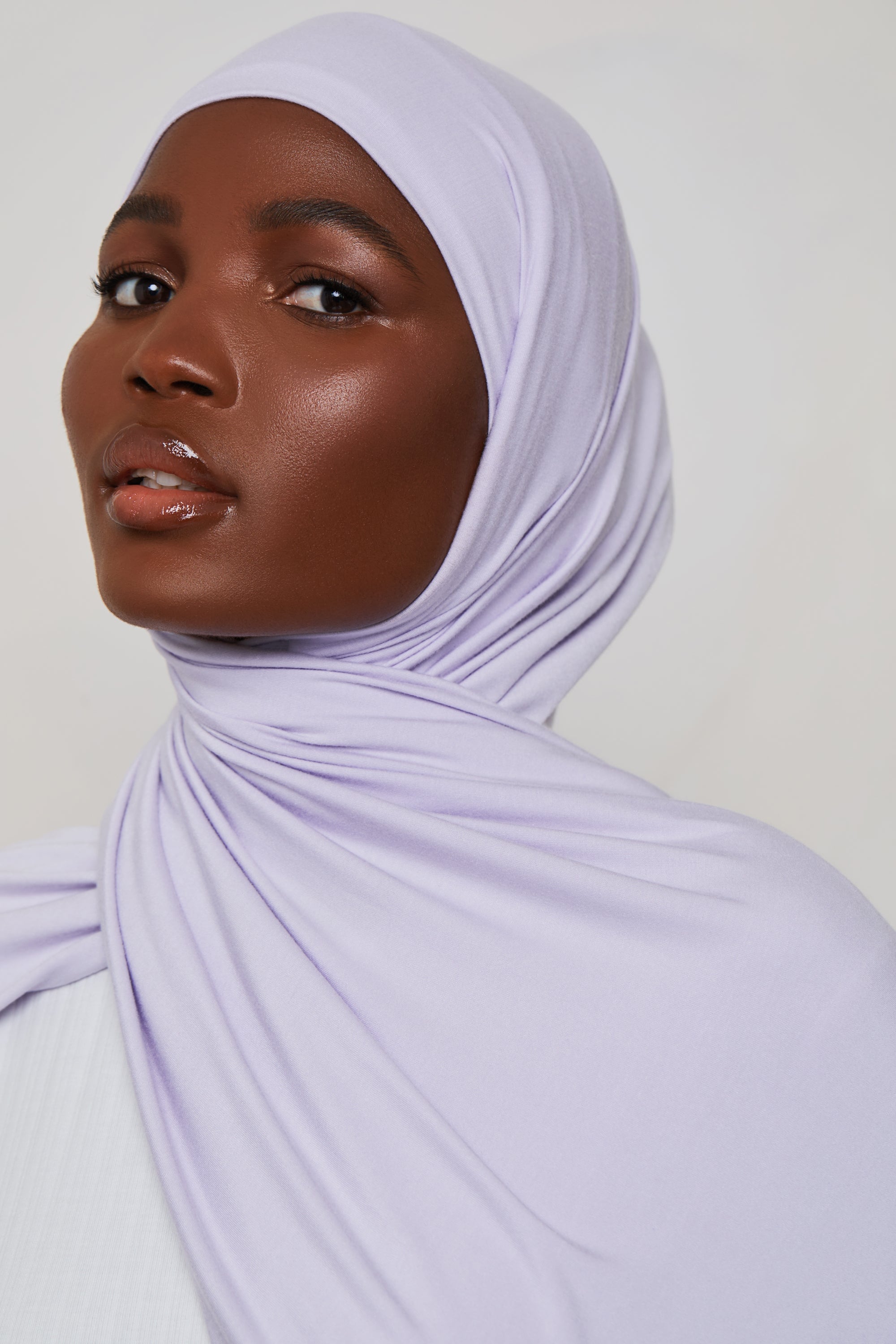 Bamboo Jersey Hijab - Orchid Petal Veiled 