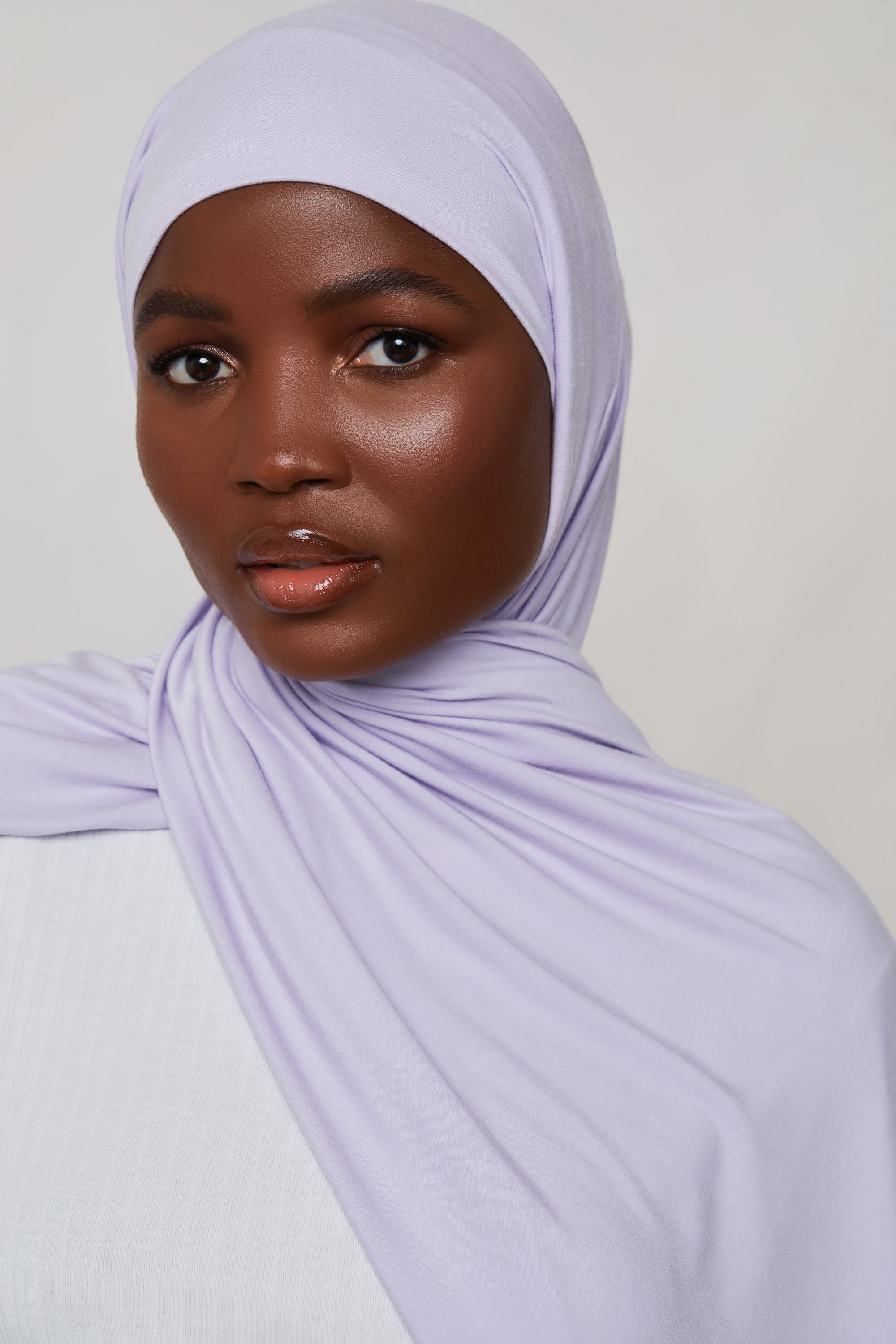 Bamboo Jersey Hijab - Orchid Petal Veiled 