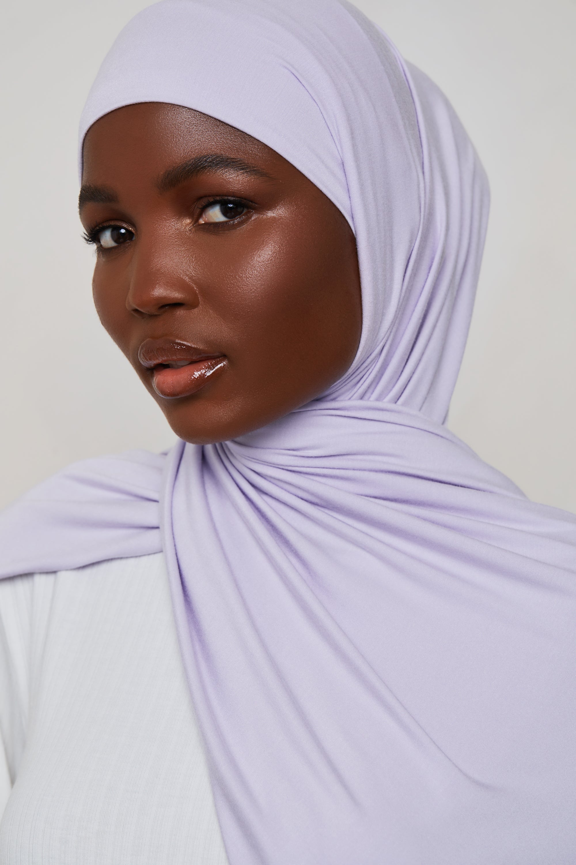 Bamboo Jersey Hijab - Orchid Petal Veiled 