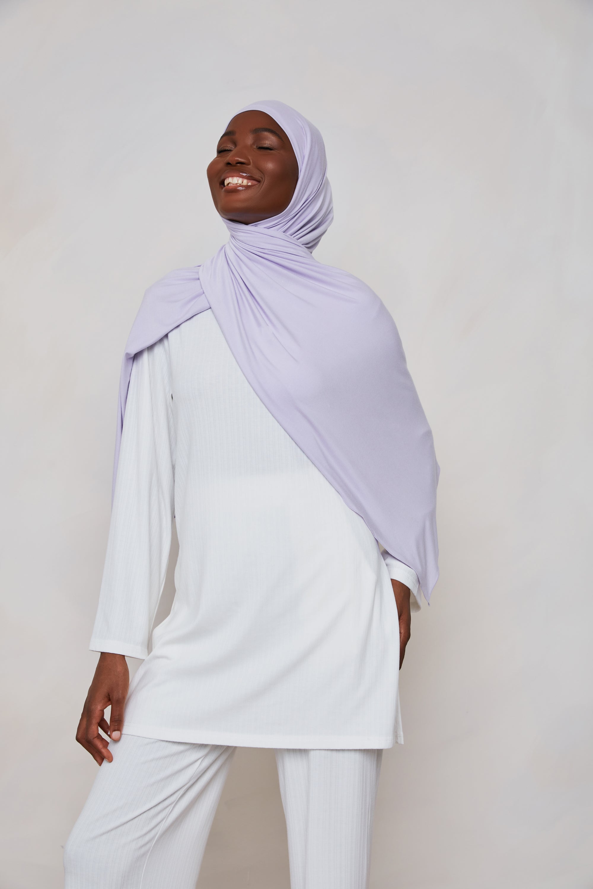 Bamboo Jersey Hijab - Orchid Petal Veiled 