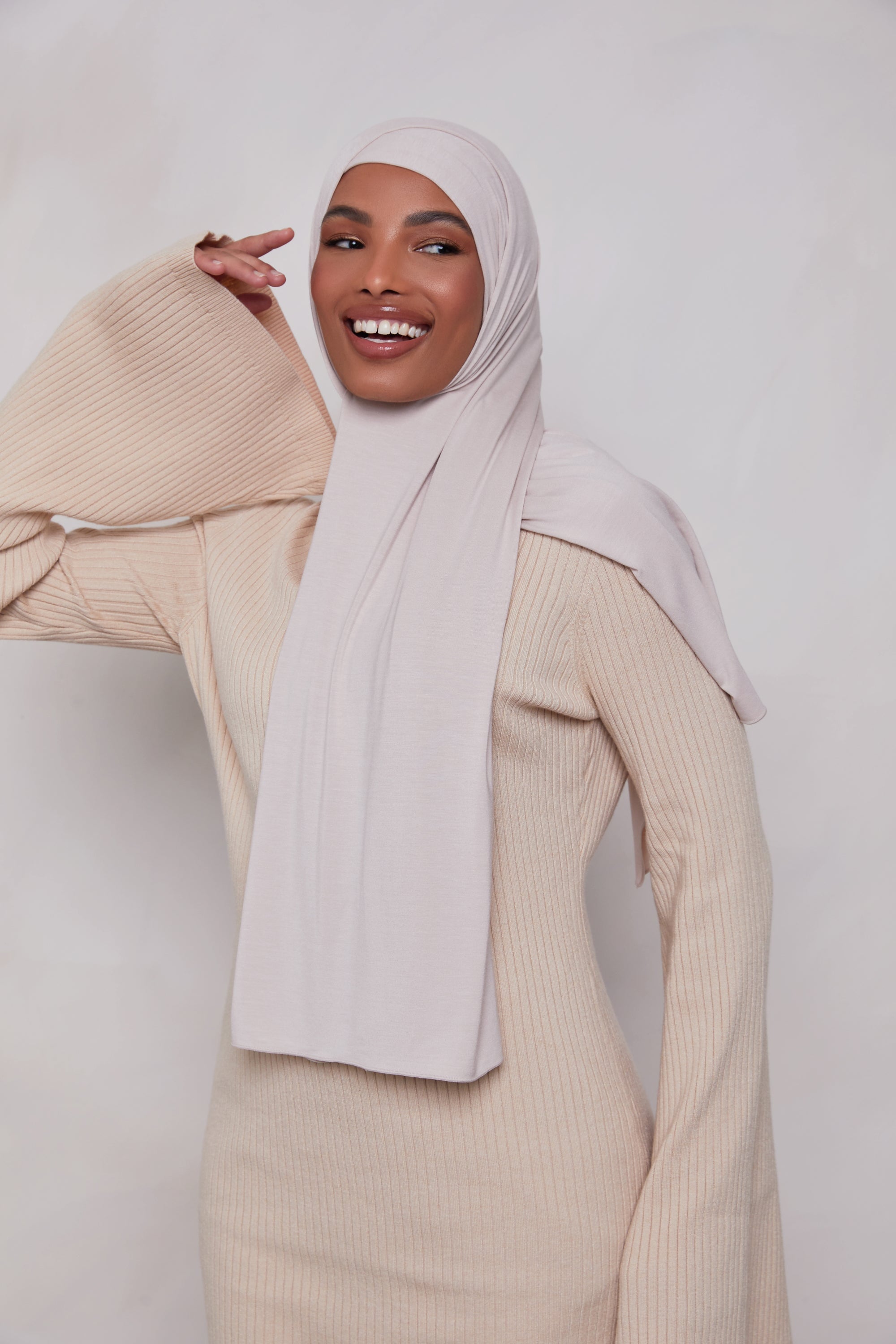 Bamboo Jersey Hijab - Sand Veiled 