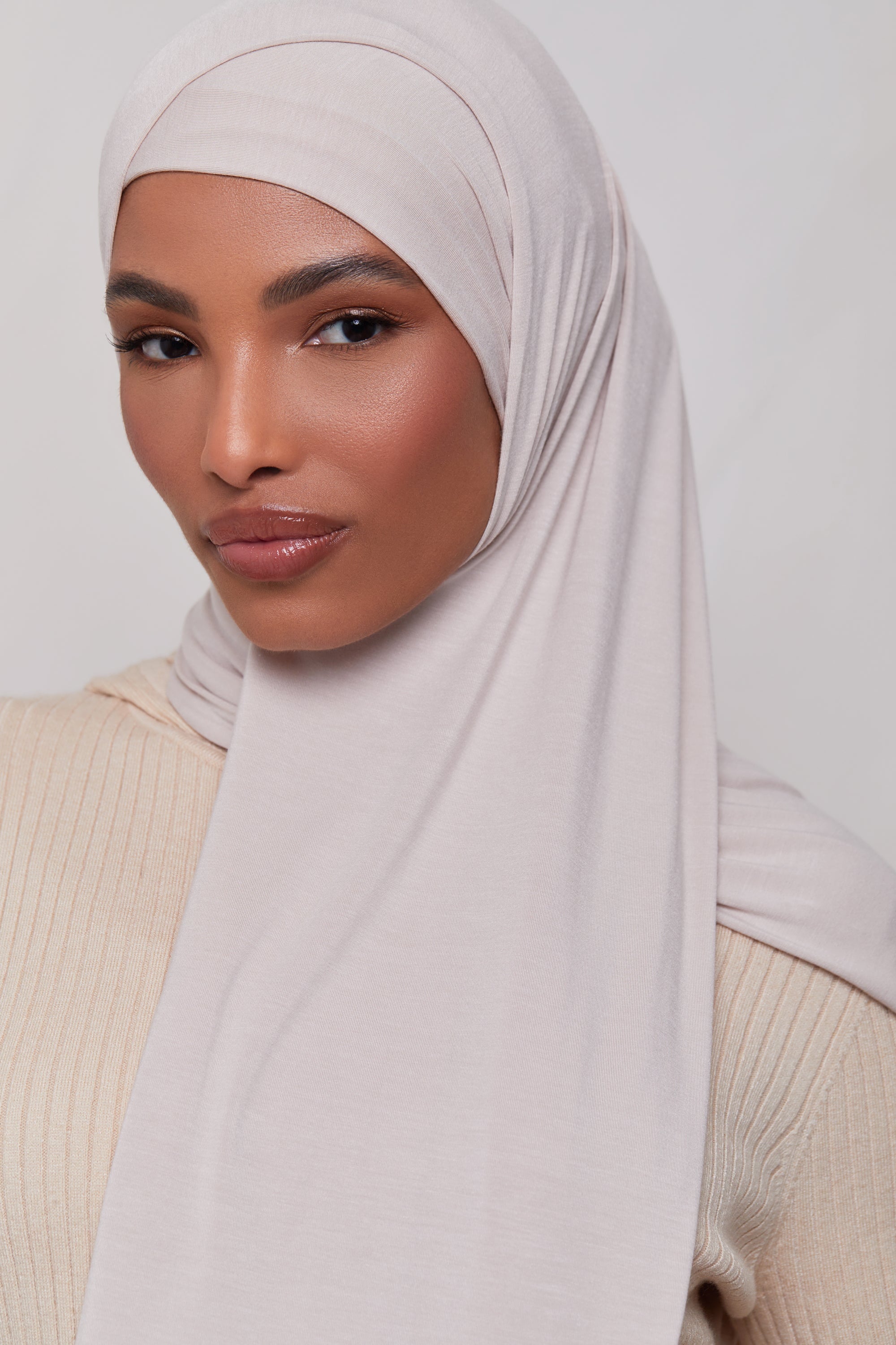 Bamboo Jersey Hijab - Sand Veiled 