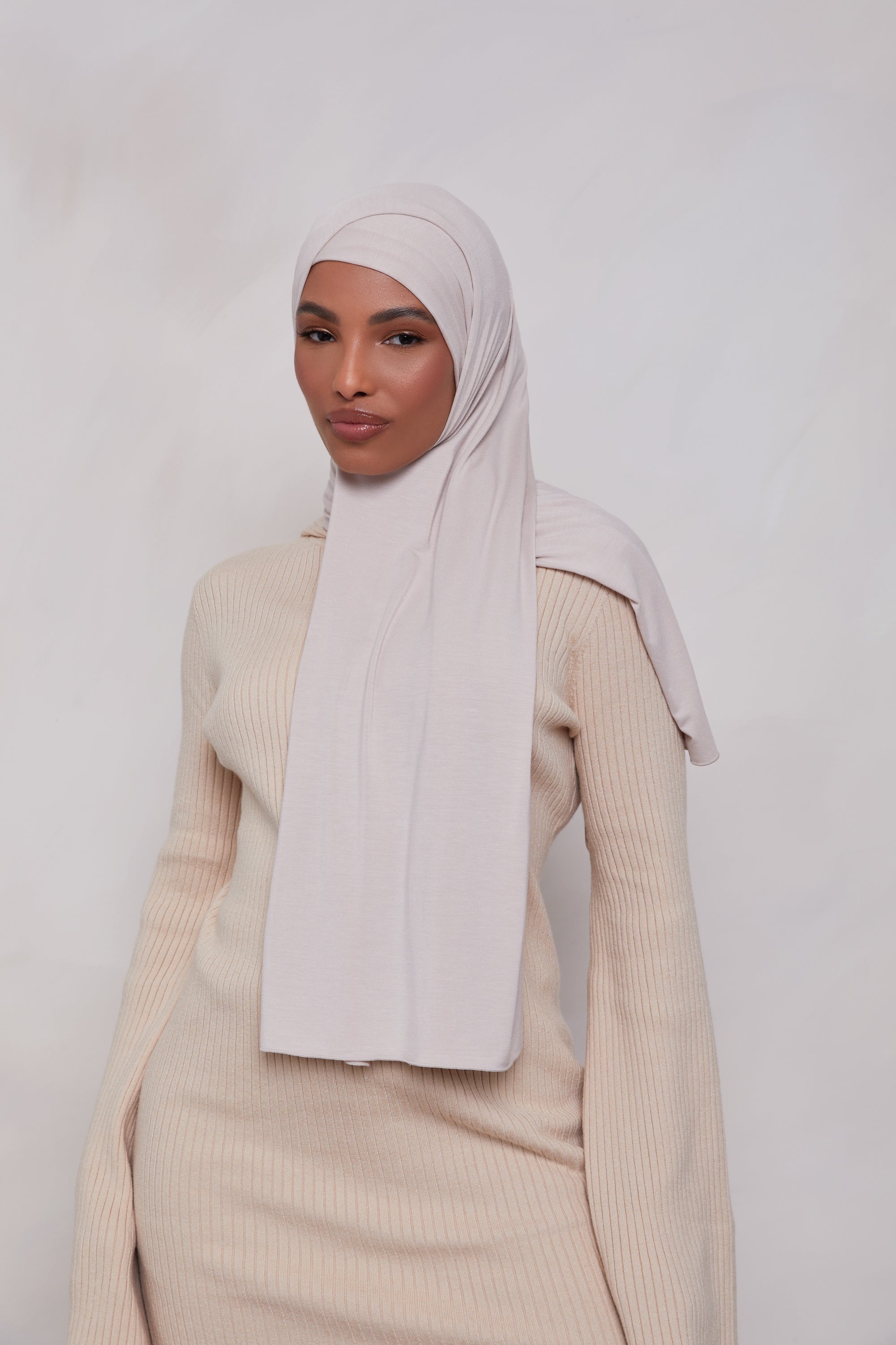 Bamboo Jersey Hijab - Sand Veiled 