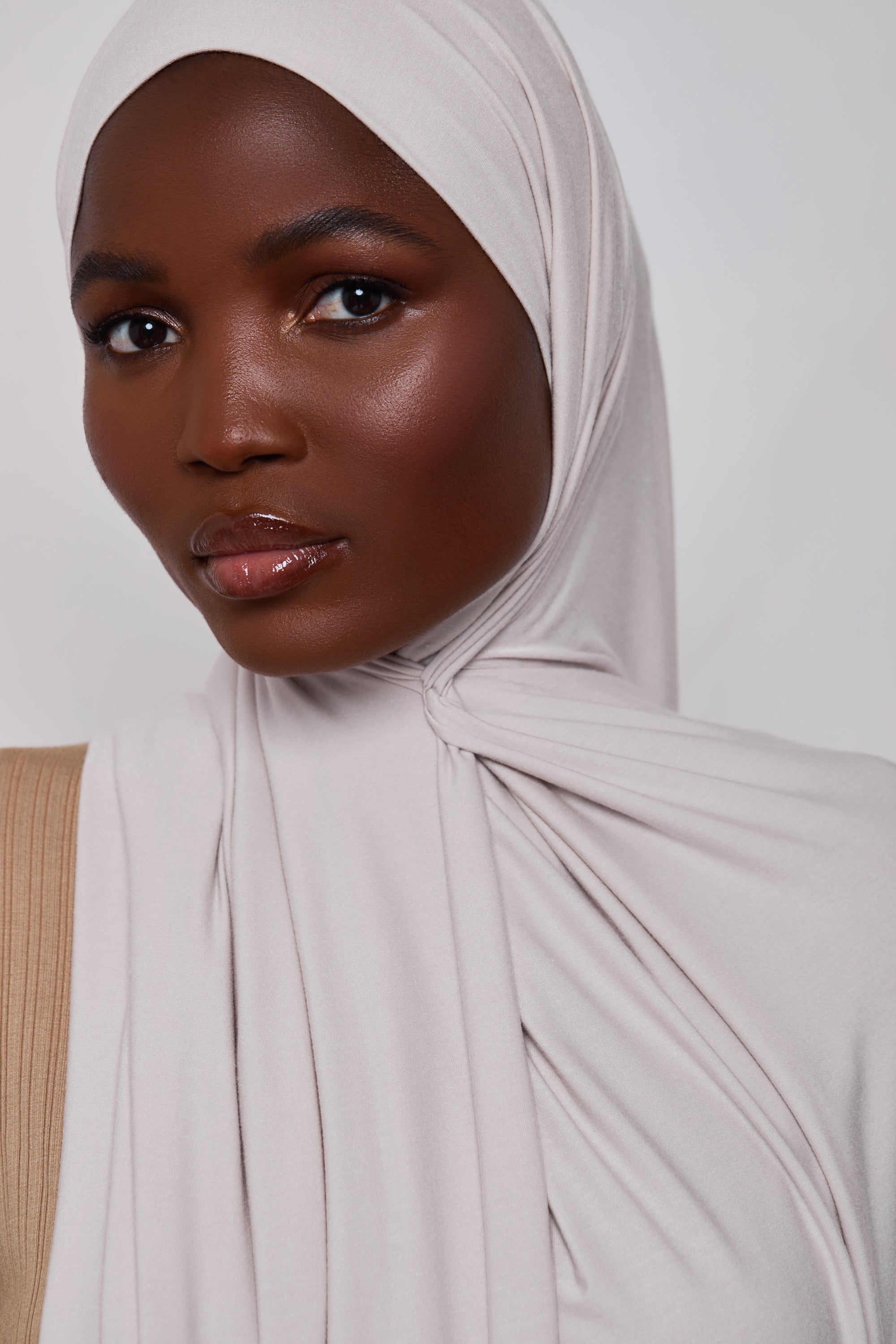 Bamboo Jersey Hijab - Stone Veiled 