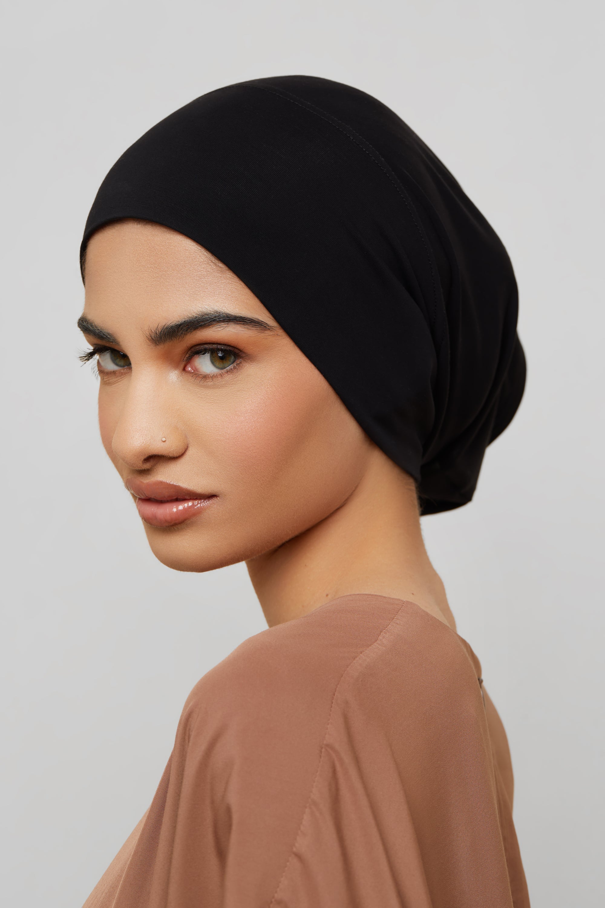 Bamboo Jersey Undercap - Black Veiled 