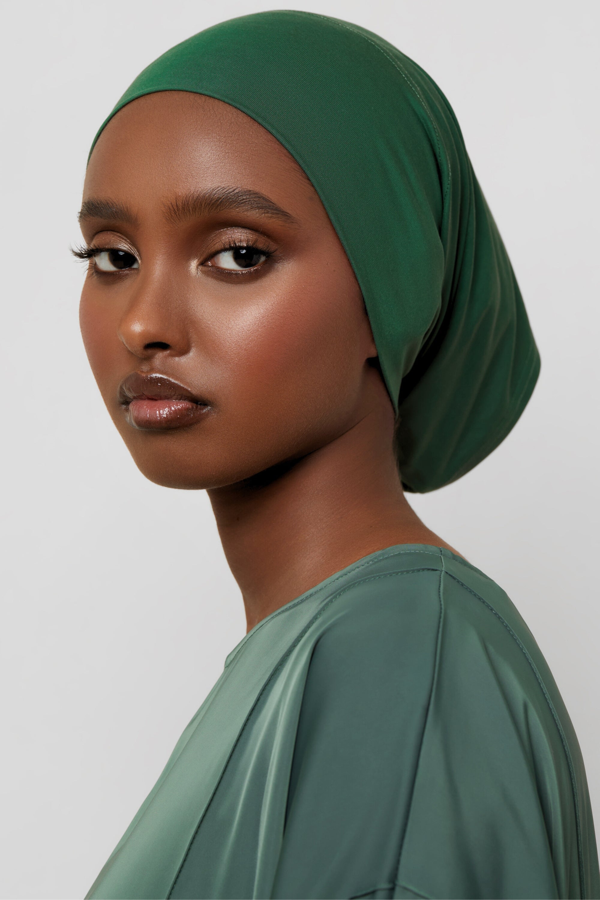 Bamboo Jersey Undercap - Cilantro Veiled 