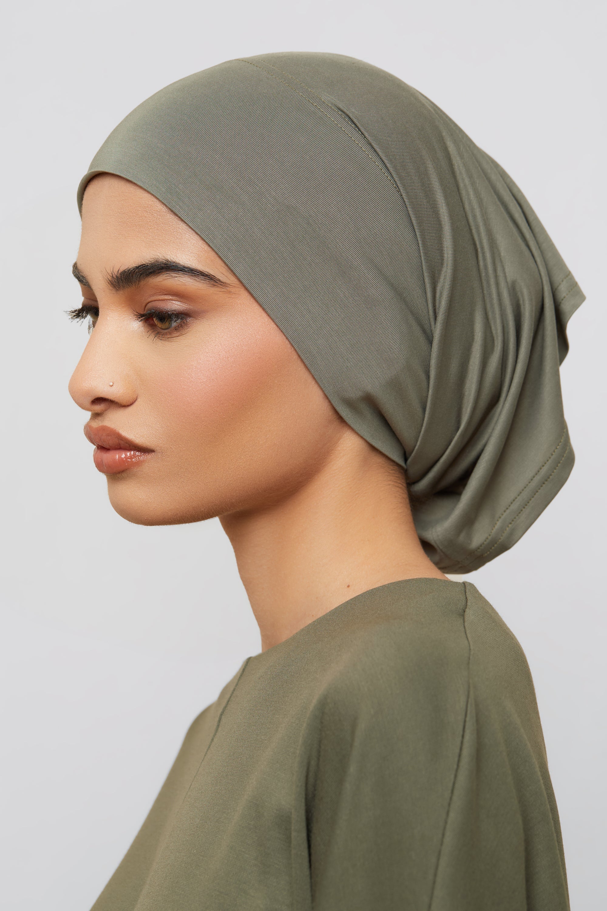 Bamboo Jersey Undercap - Muted Basel Veiled 