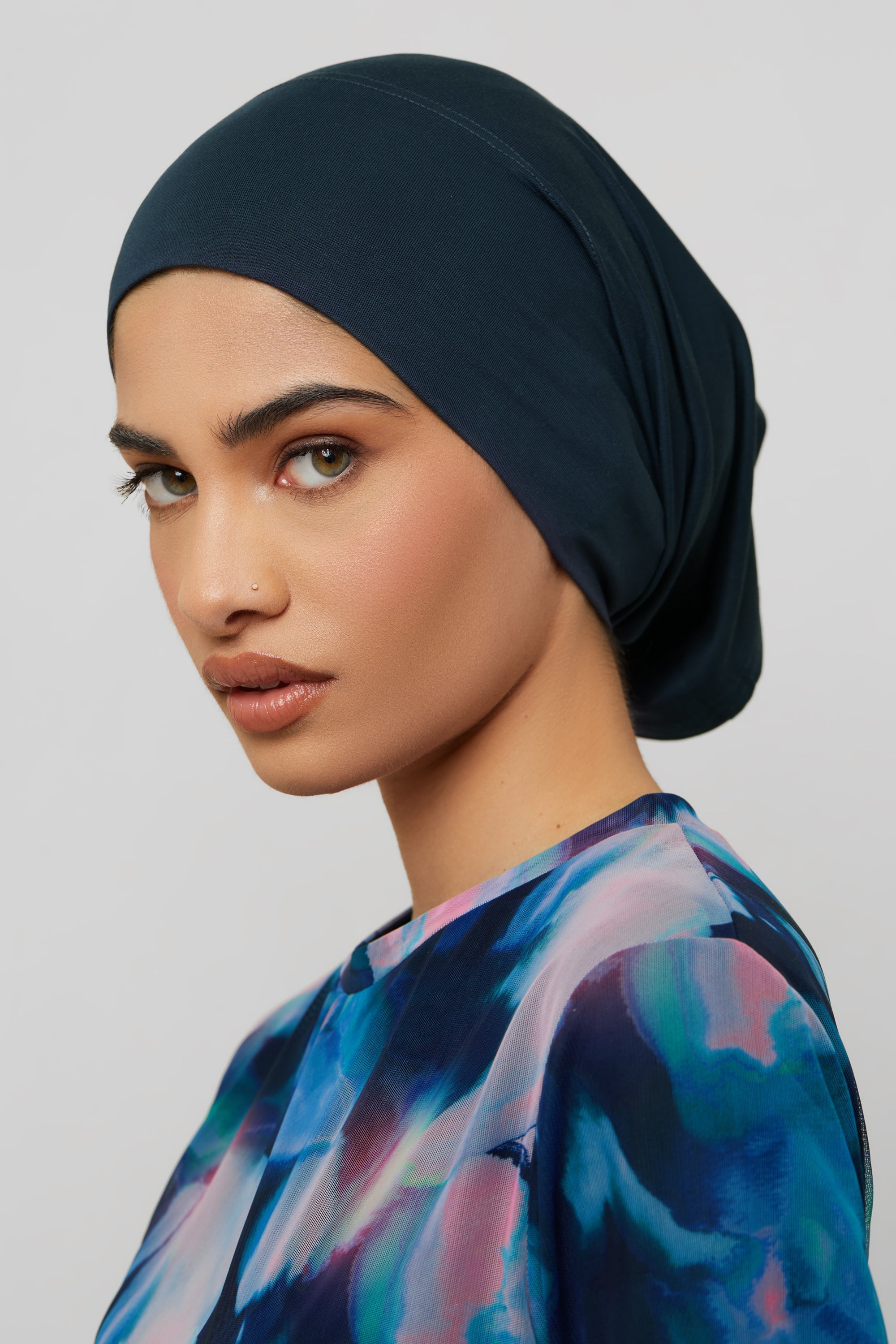 Bamboo Jersey Undercap - Navy Veiled 