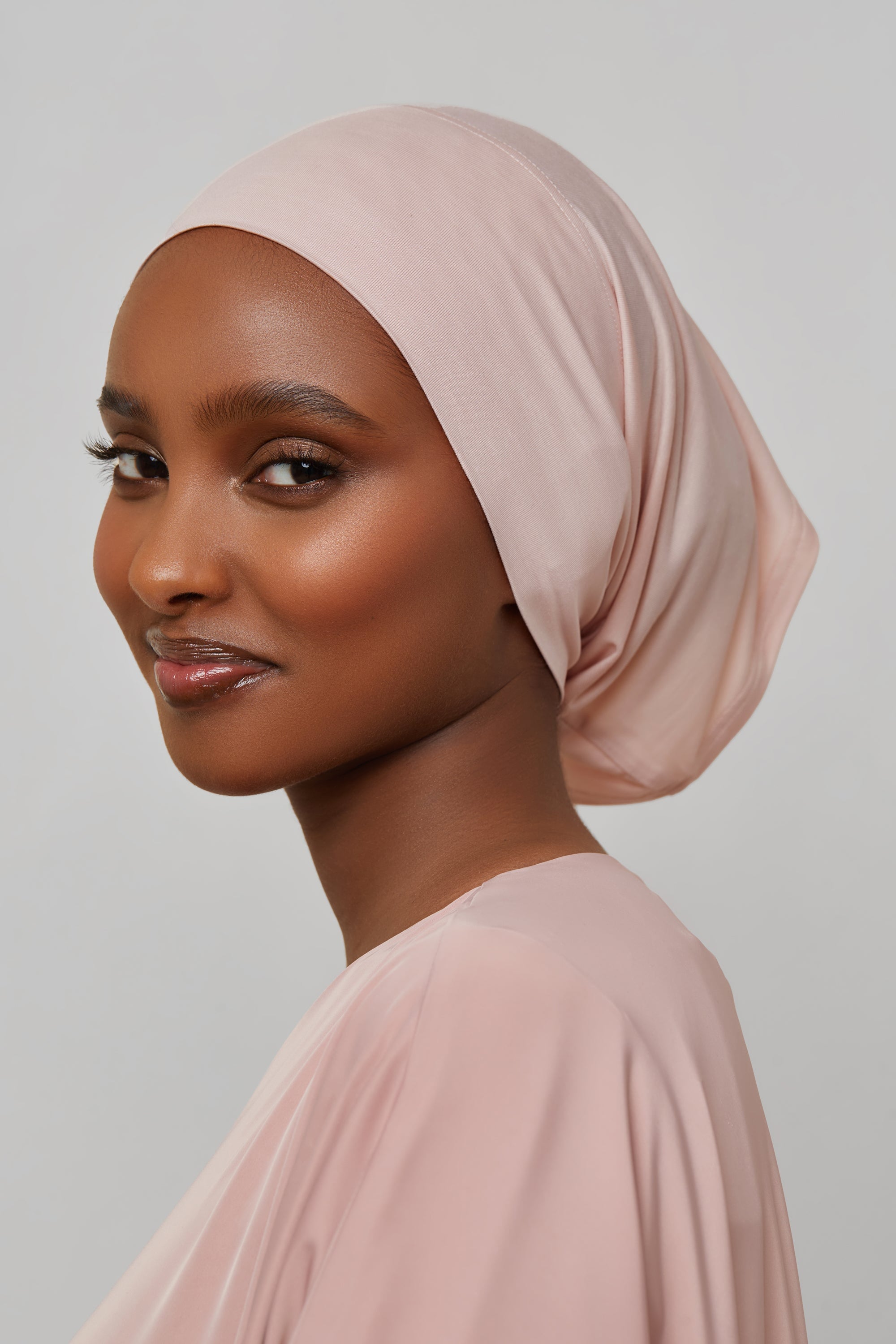 Bamboo Jersey Undercap - Sepia Rose Veiled 