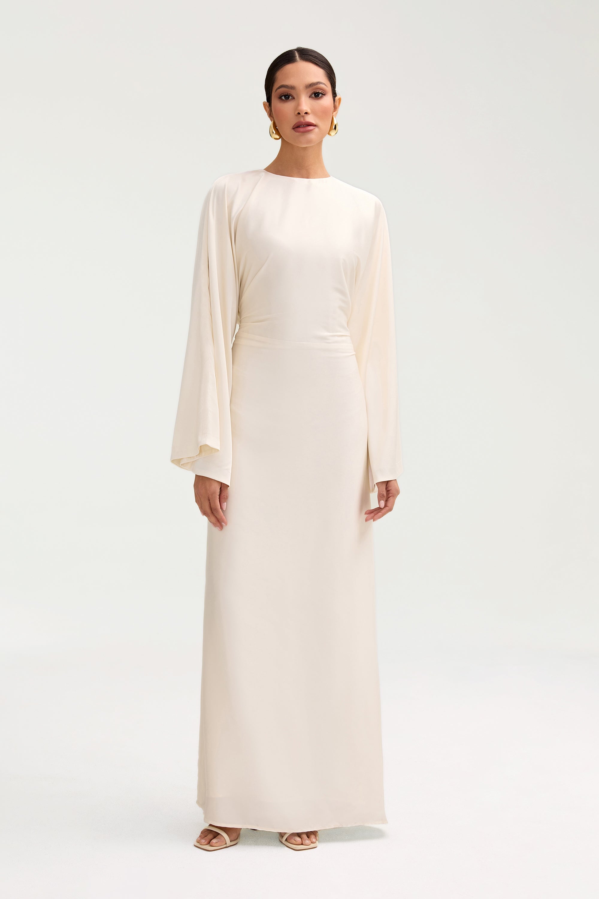 Batool Satin Maxi Dress - Moonlight Clothing Veiled 