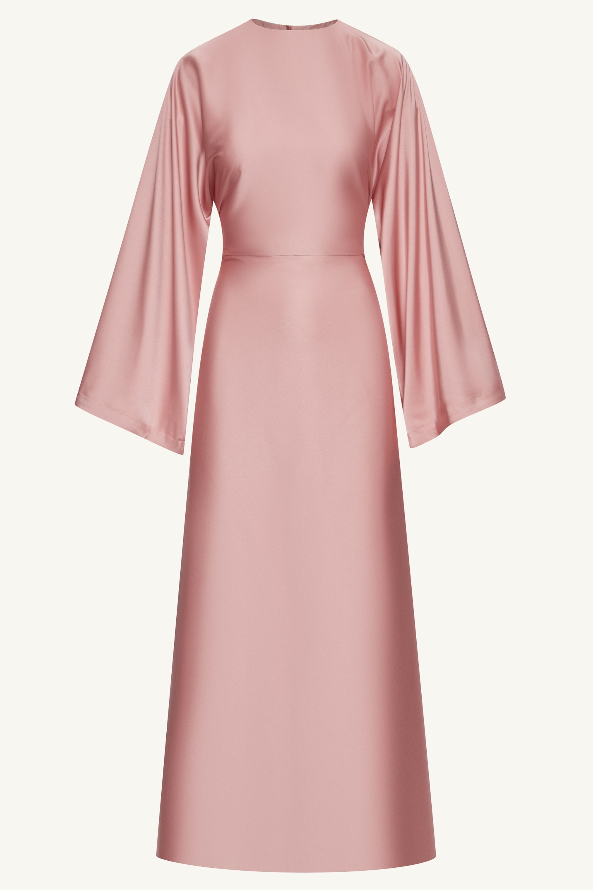 Batool Satin Maxi Dress - Pink Chai Clothing Veiled 