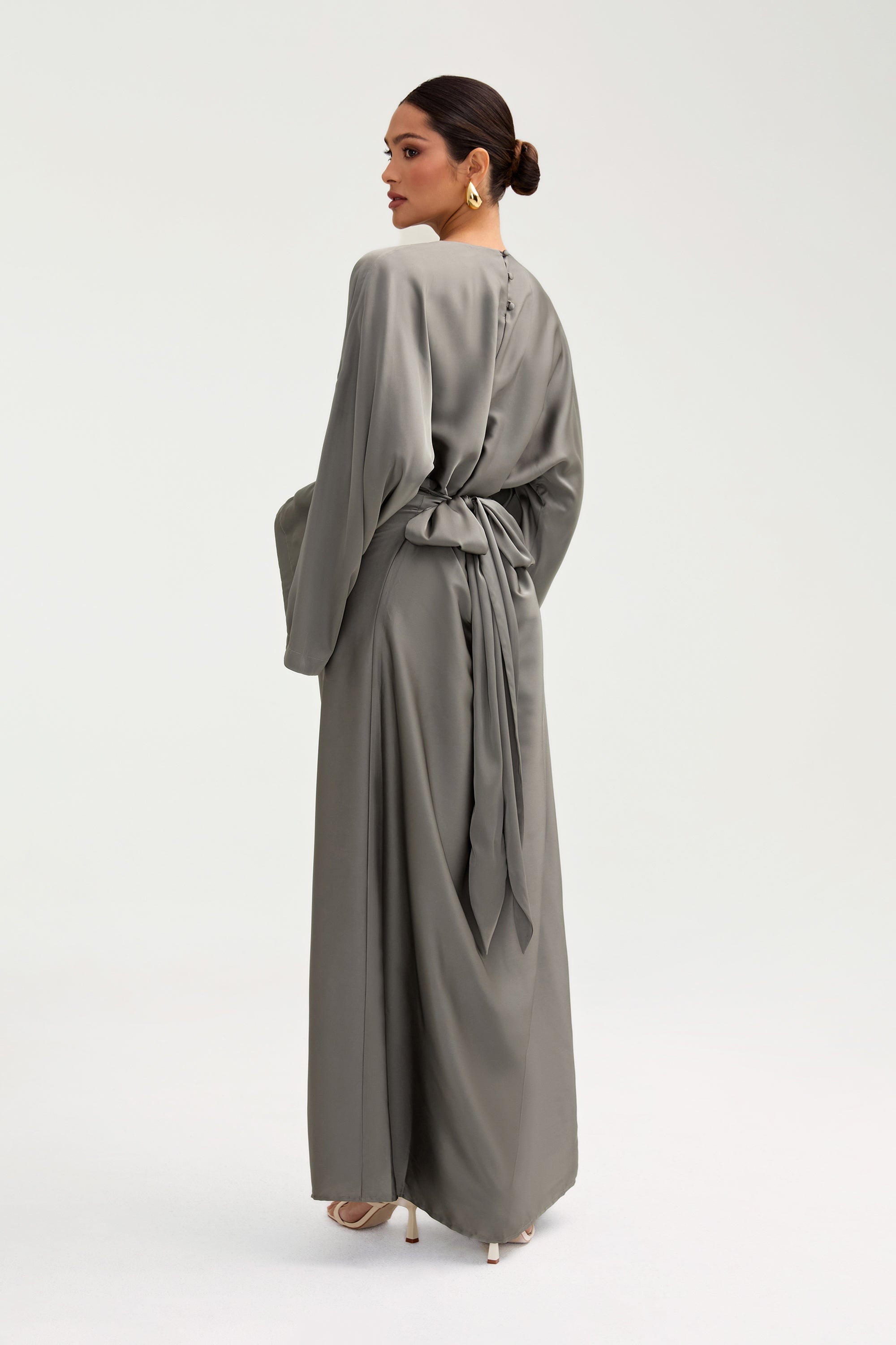 Batool Satin Maxi Dress - Sage Clothing Veiled 