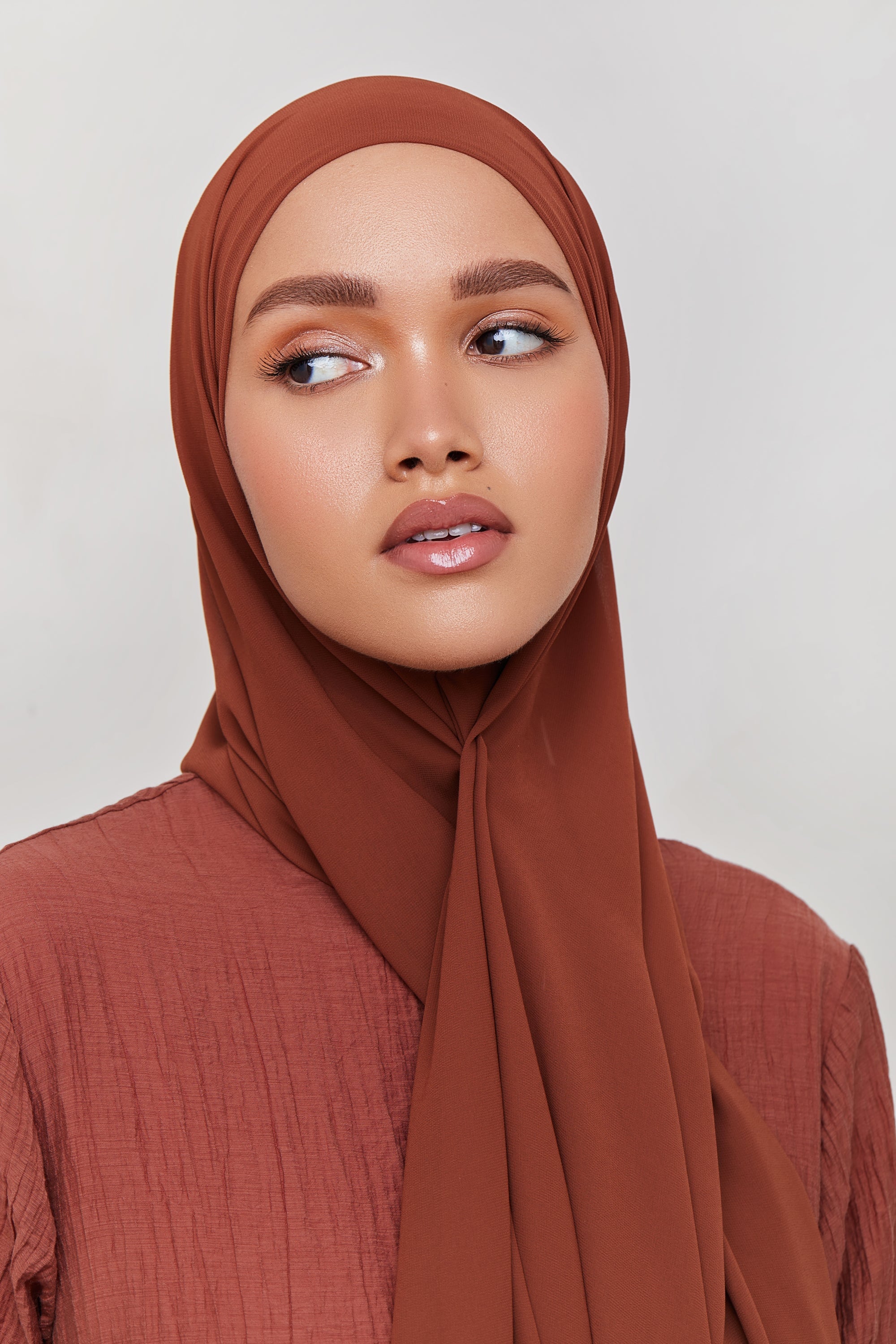 Chiffon LITE Hijab - Brown Out Veiled 