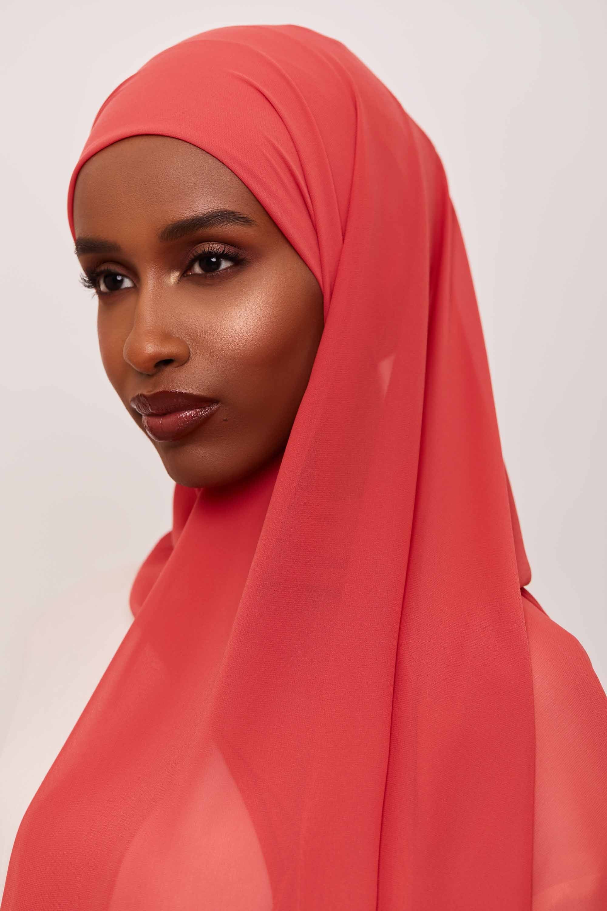 Chiffon LITE Hijab - Garnet Rose Accessories Veiled 