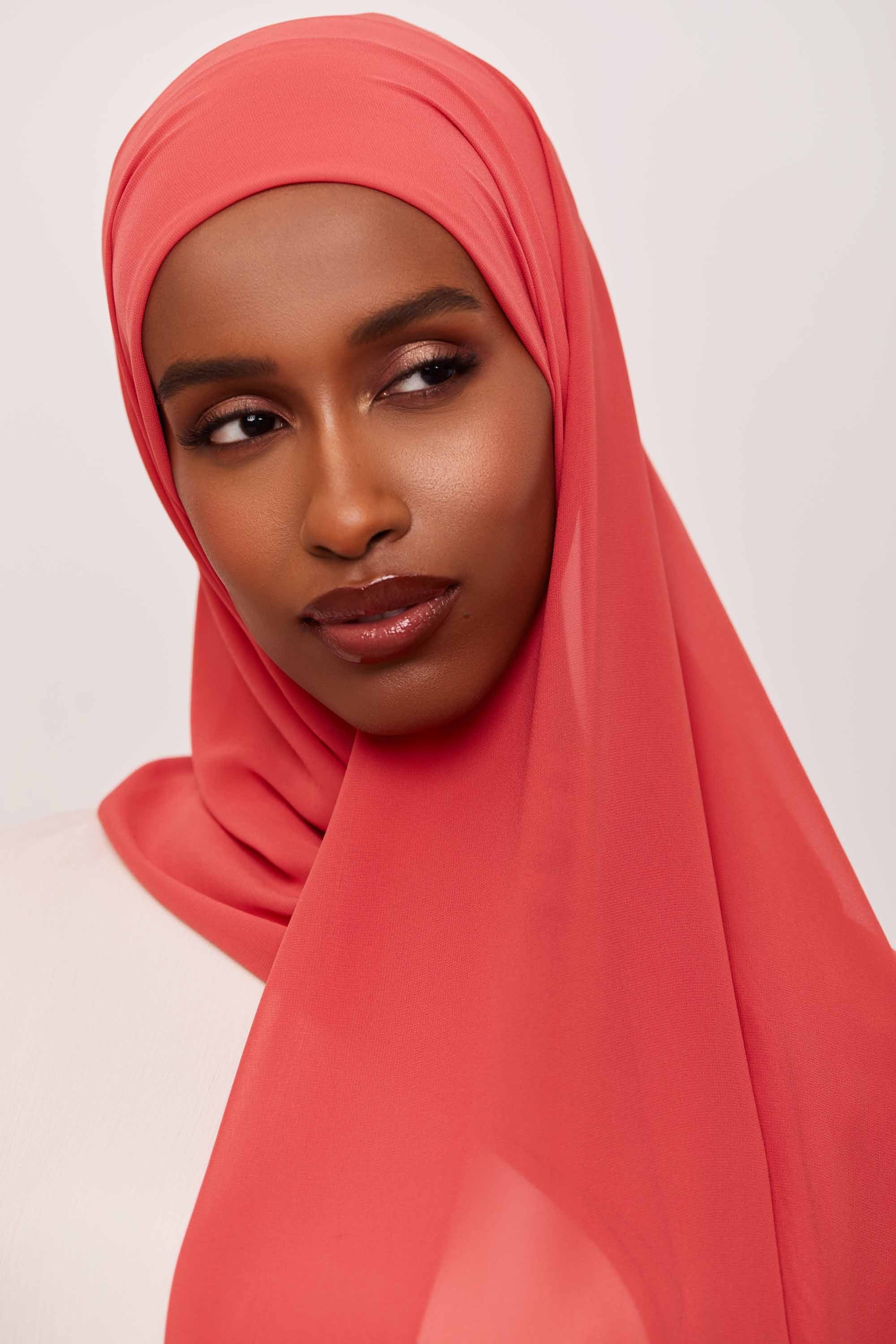 Chiffon LITE Hijab - Garnet Rose Accessories Veiled 