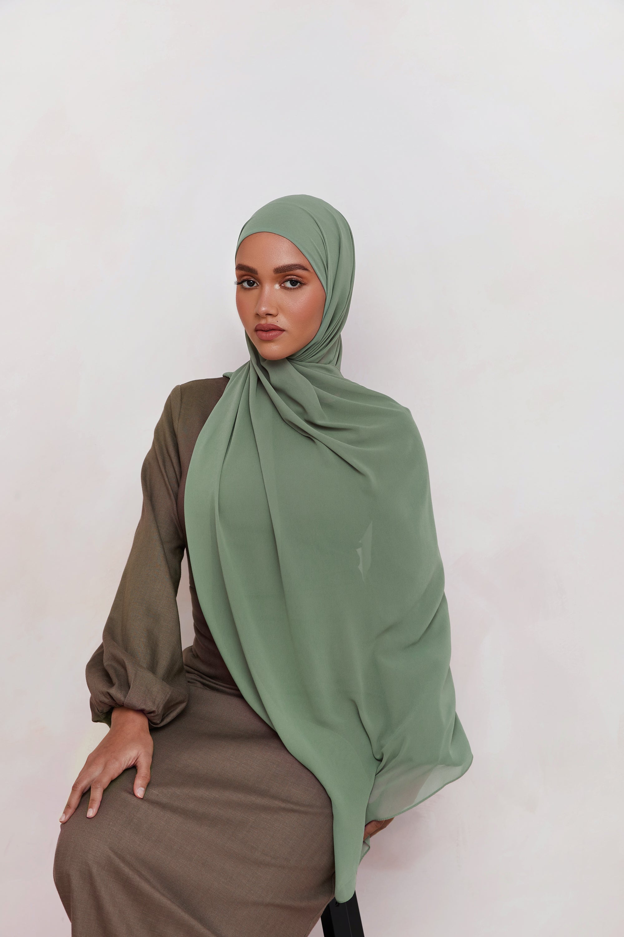 Chiffon LITE Hijab - Loden Frost Veiled 