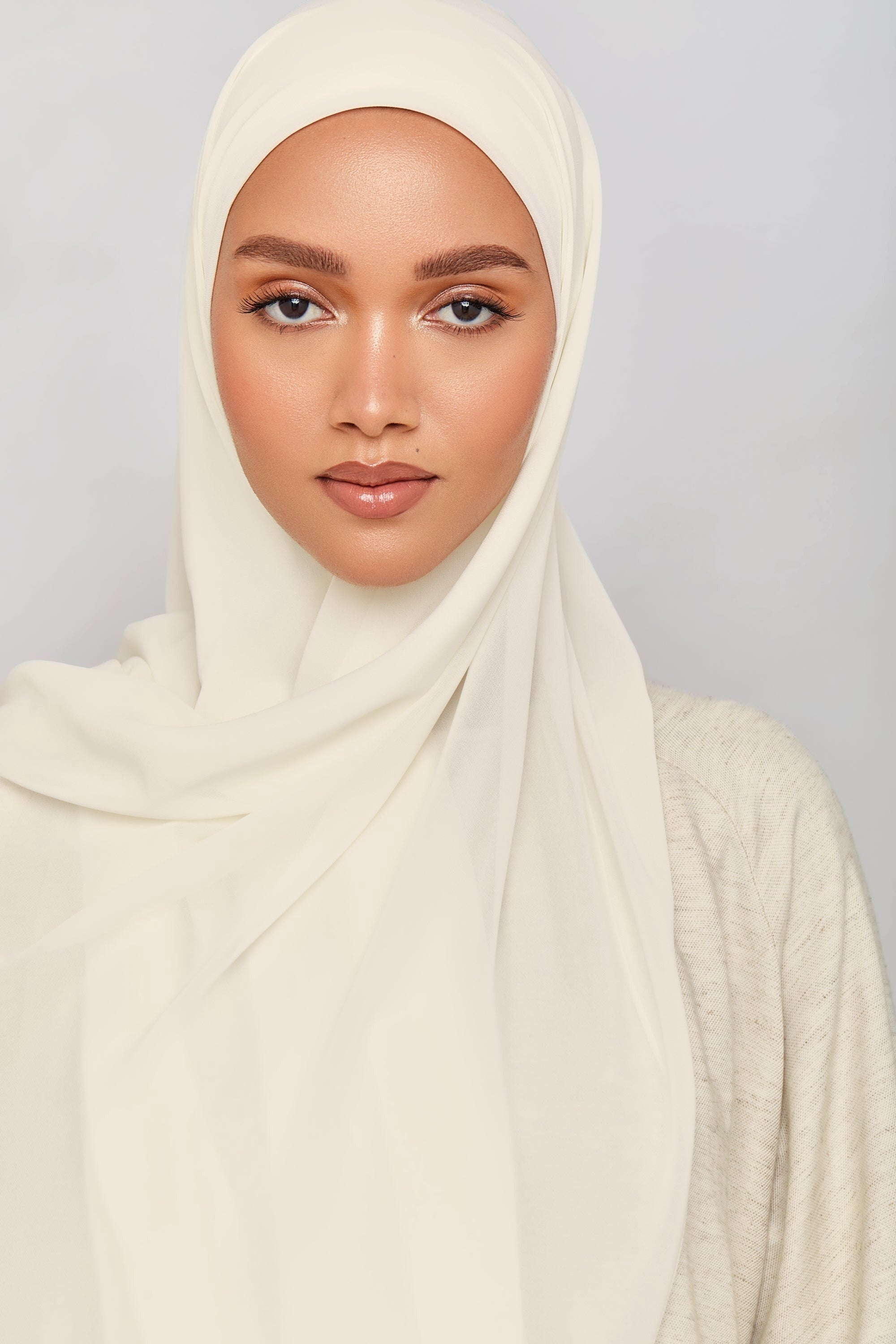 Chiffon LITE Hijab - Off White Hijabs Veiled 