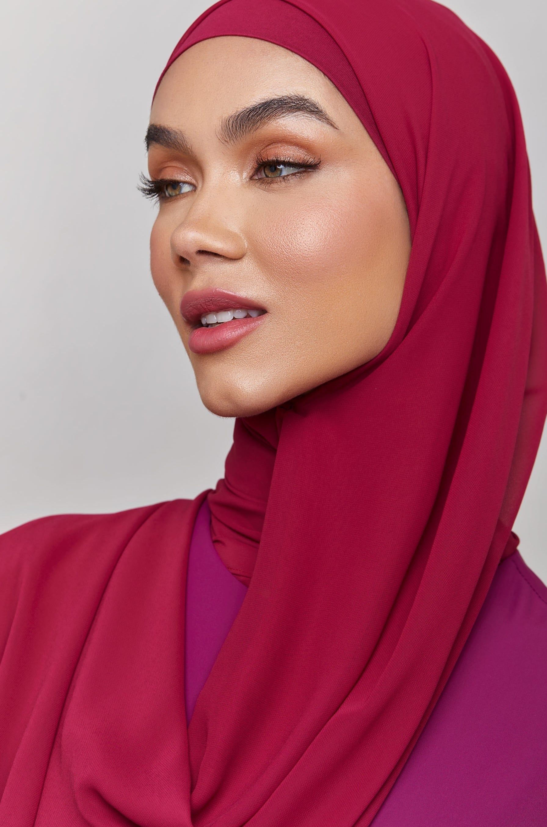 Chiffon LITE Hijab - Purple Anemone Veiled 