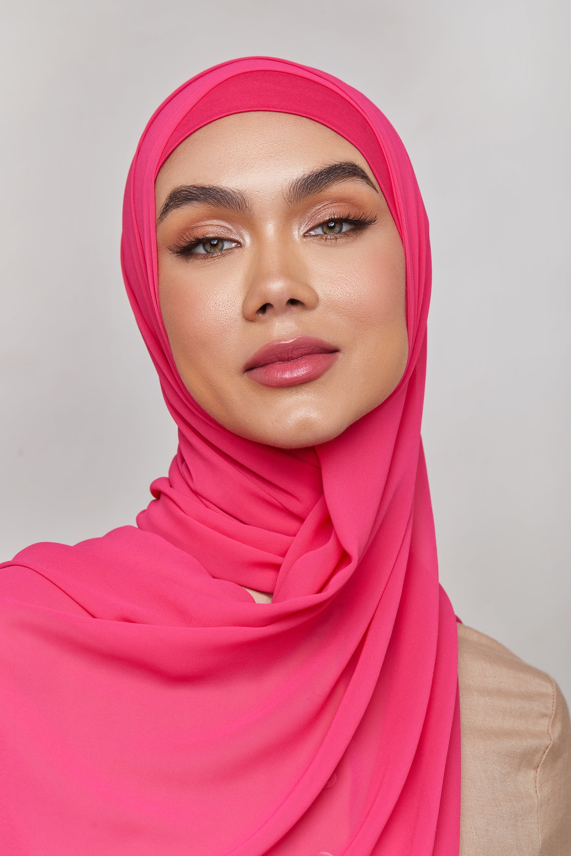 Chiffon LITE Hijab - Raspberry Veiled 