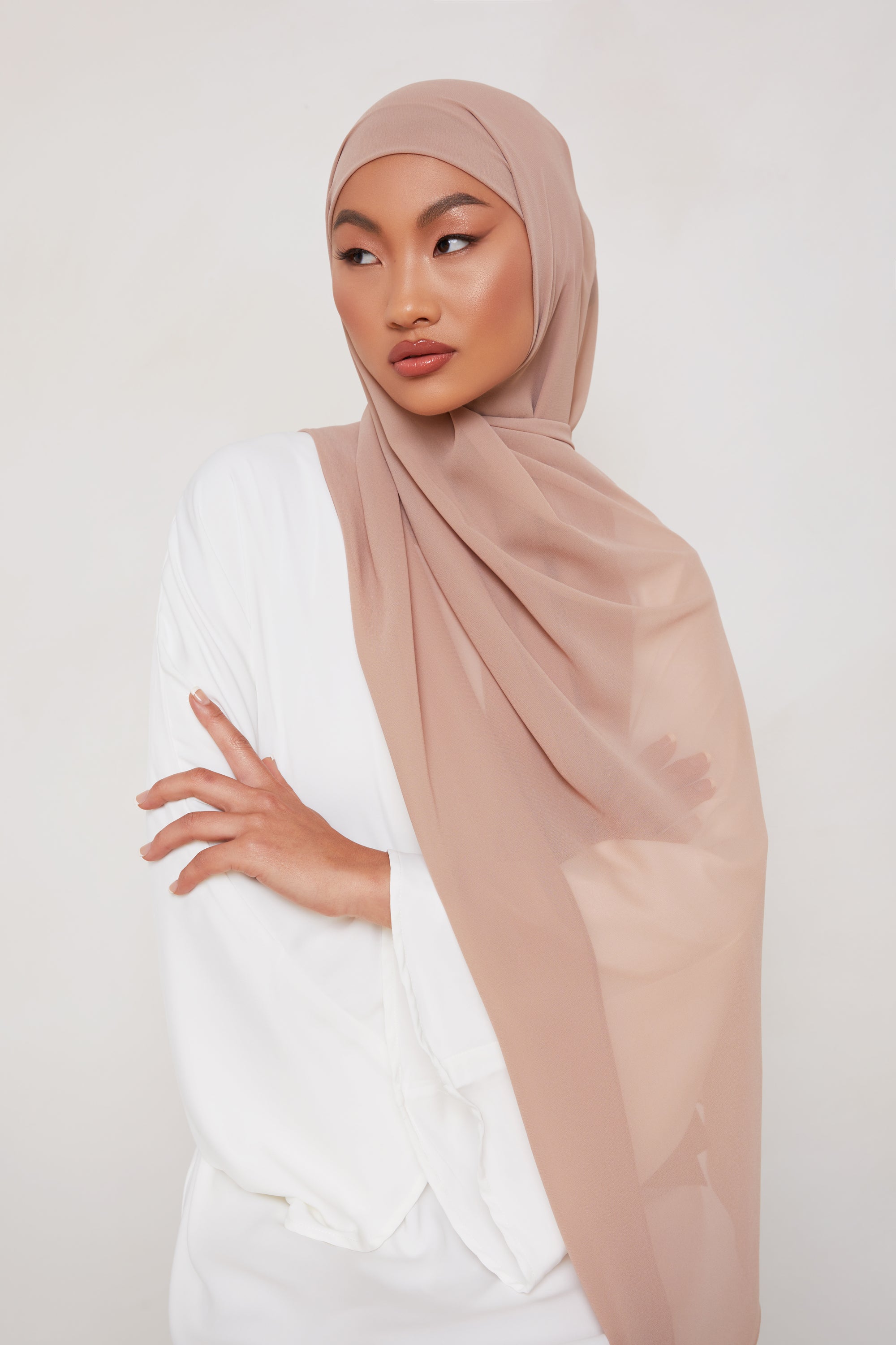 Chiffon LITE Hijab - Sand Flower Veiled Collection 