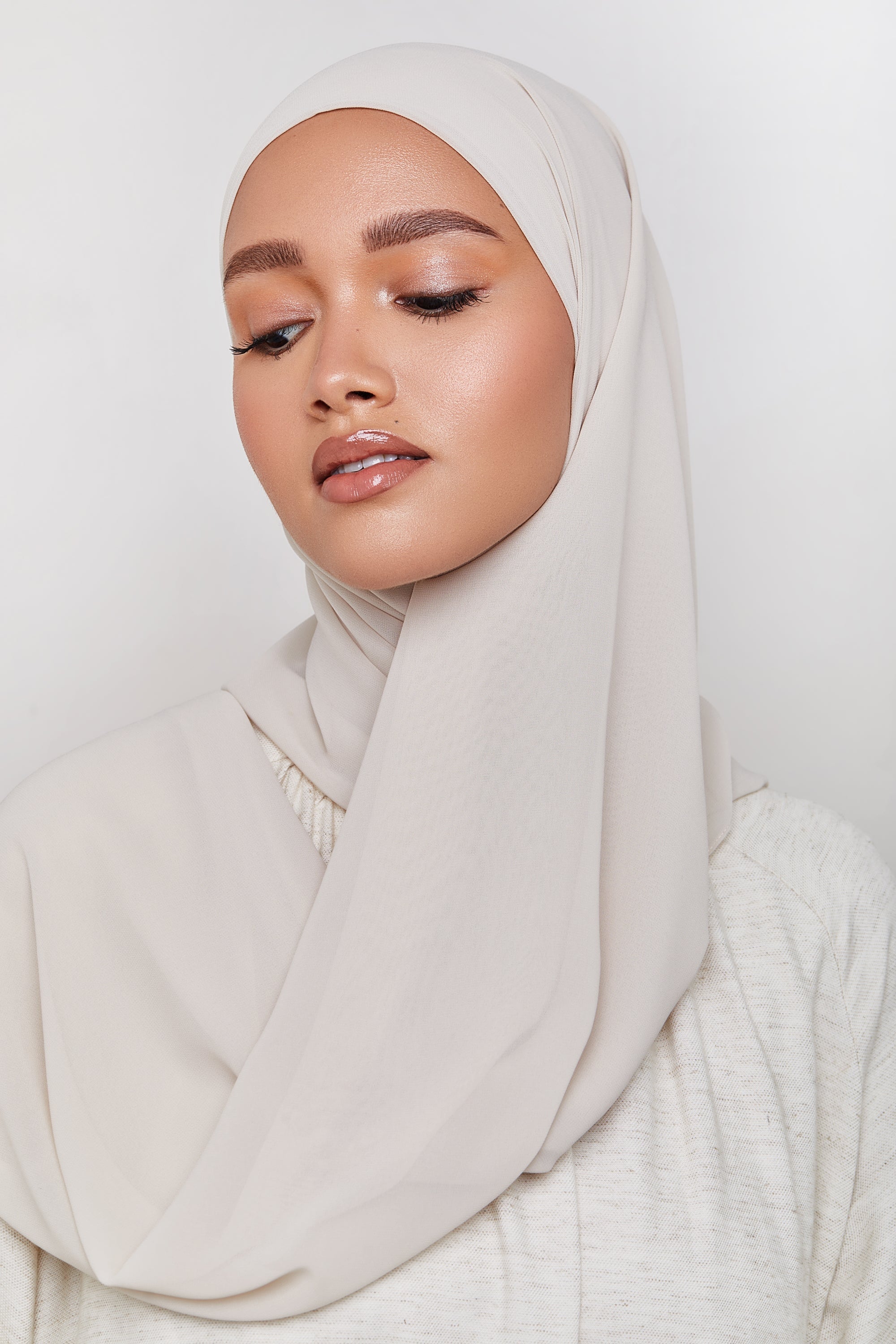 Chiffon LITE Hijab - Stone Veiled 