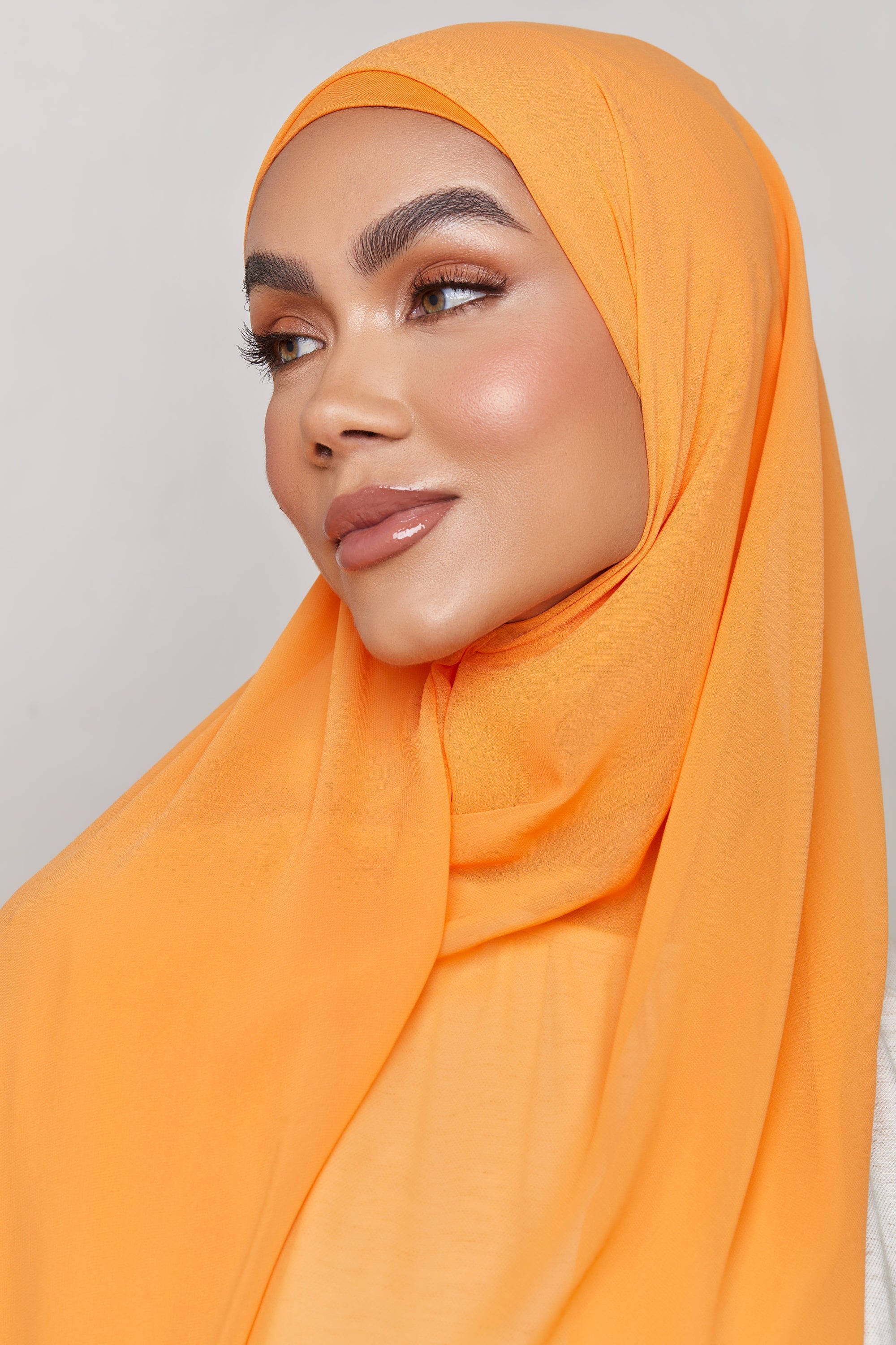 Chiffon LITE Hijab - Tangerine Veiled 