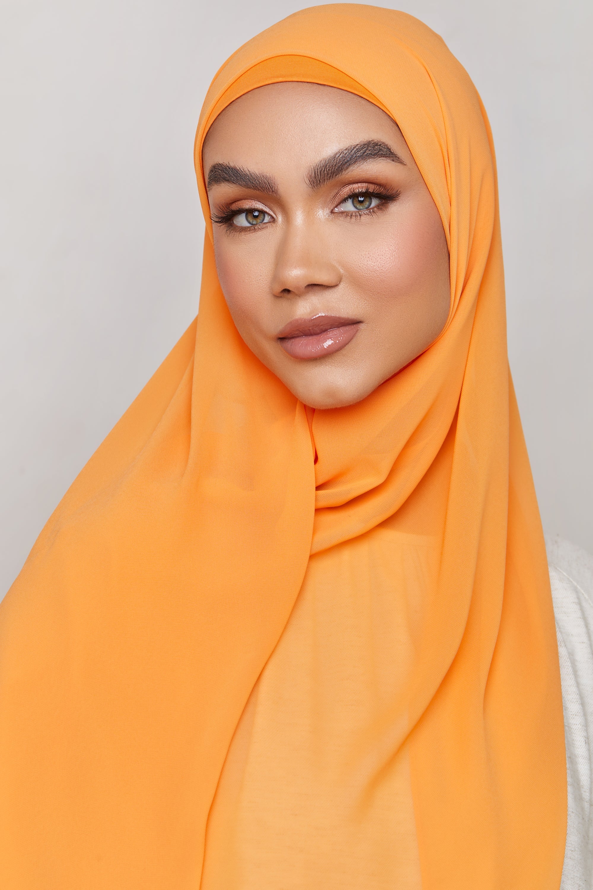 Chiffon LITE Hijab - Tangerine Veiled 