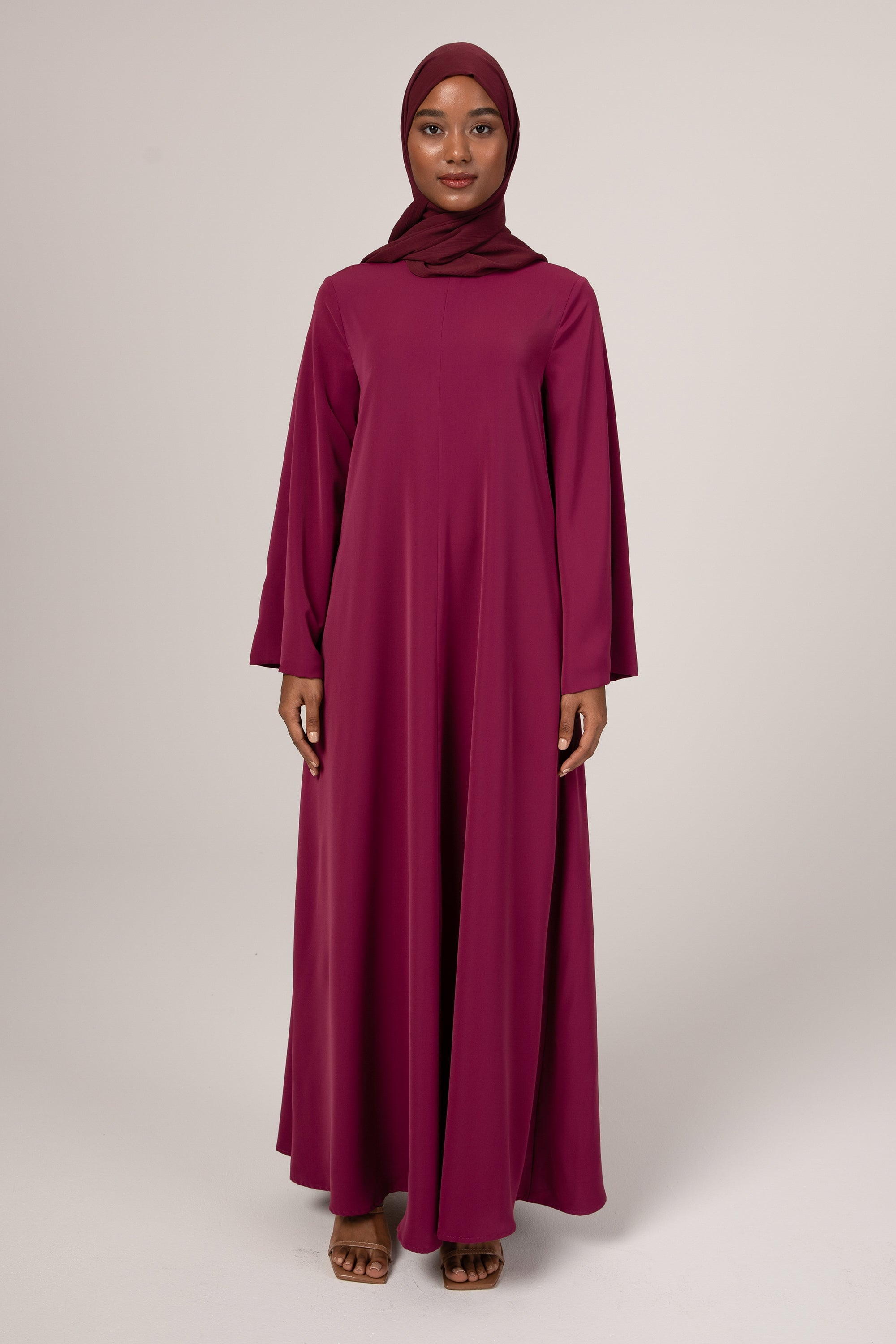 Jenna Flowy Circle Maxi Dress - Deep Purple Veiled Collection 