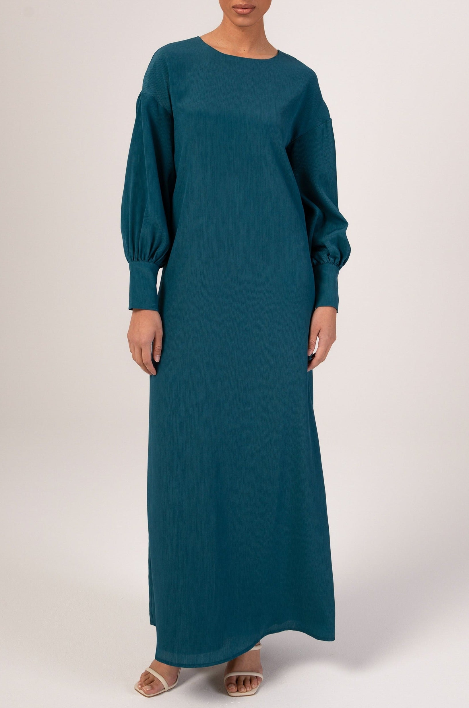 Madina Textured Maxi Dress - Blue Veiled 