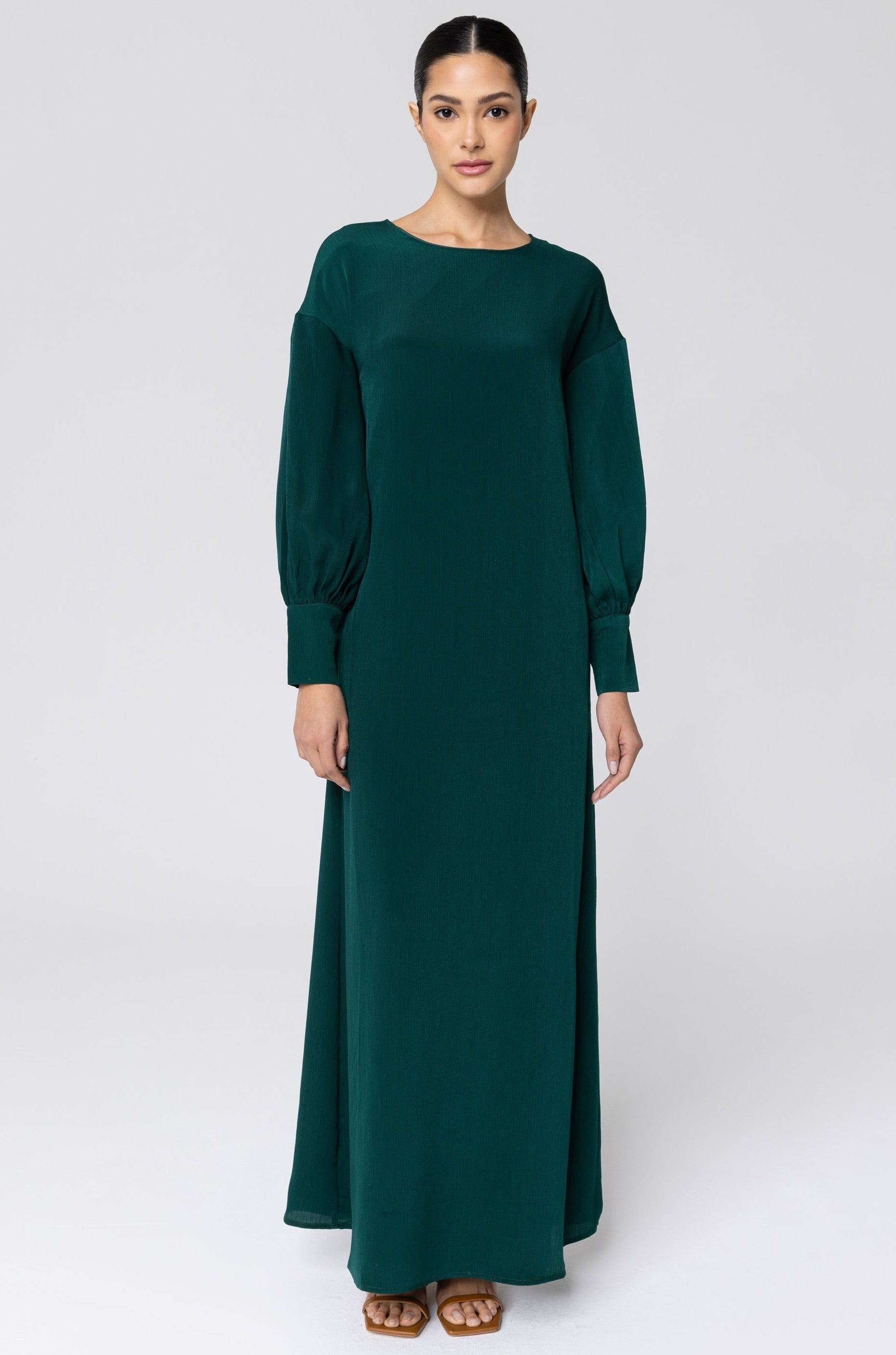 Madina Textured Maxi Dress - Deep Teal Veiled Collection 