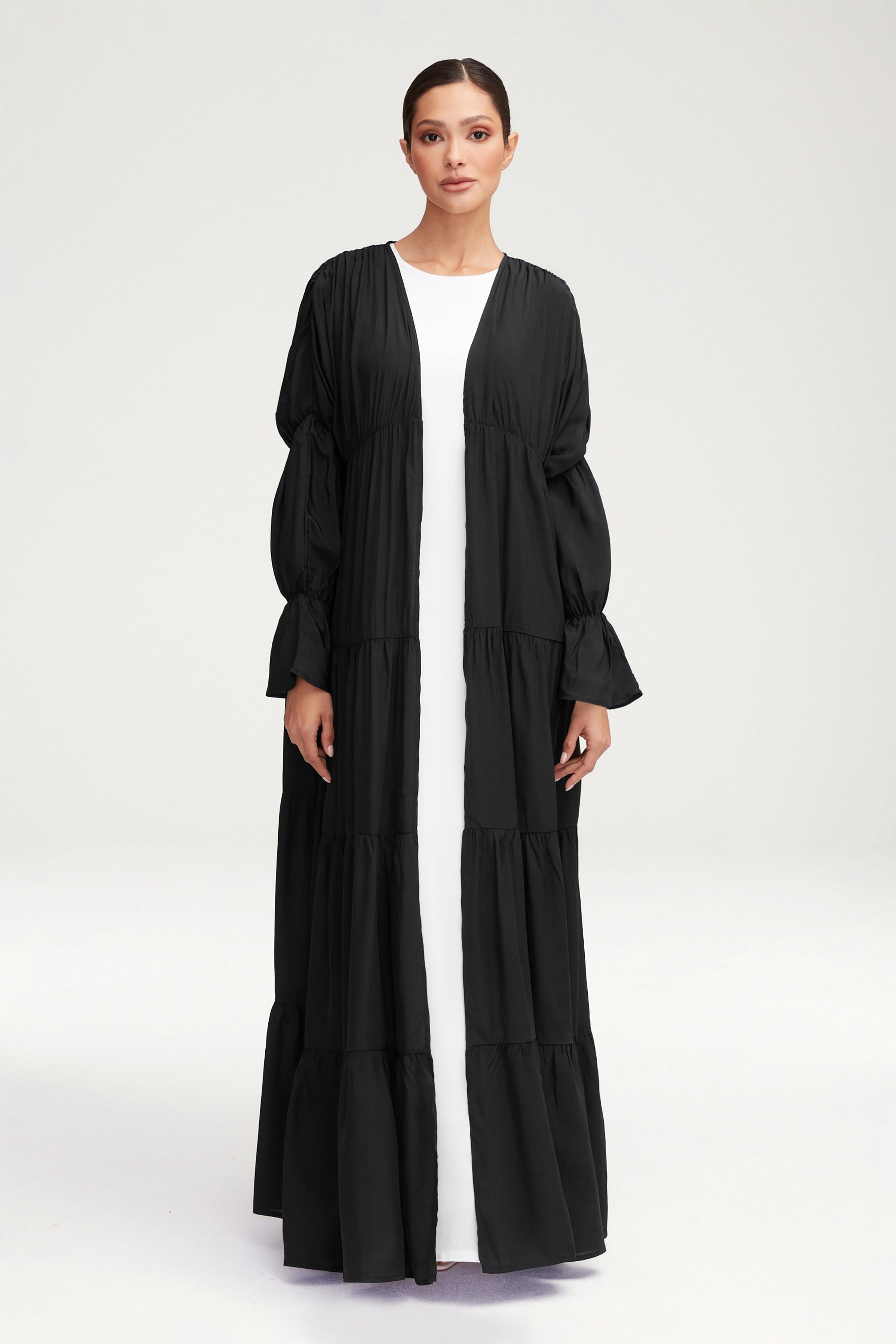 Malika Open Abaya - Black Clothing Veiled 