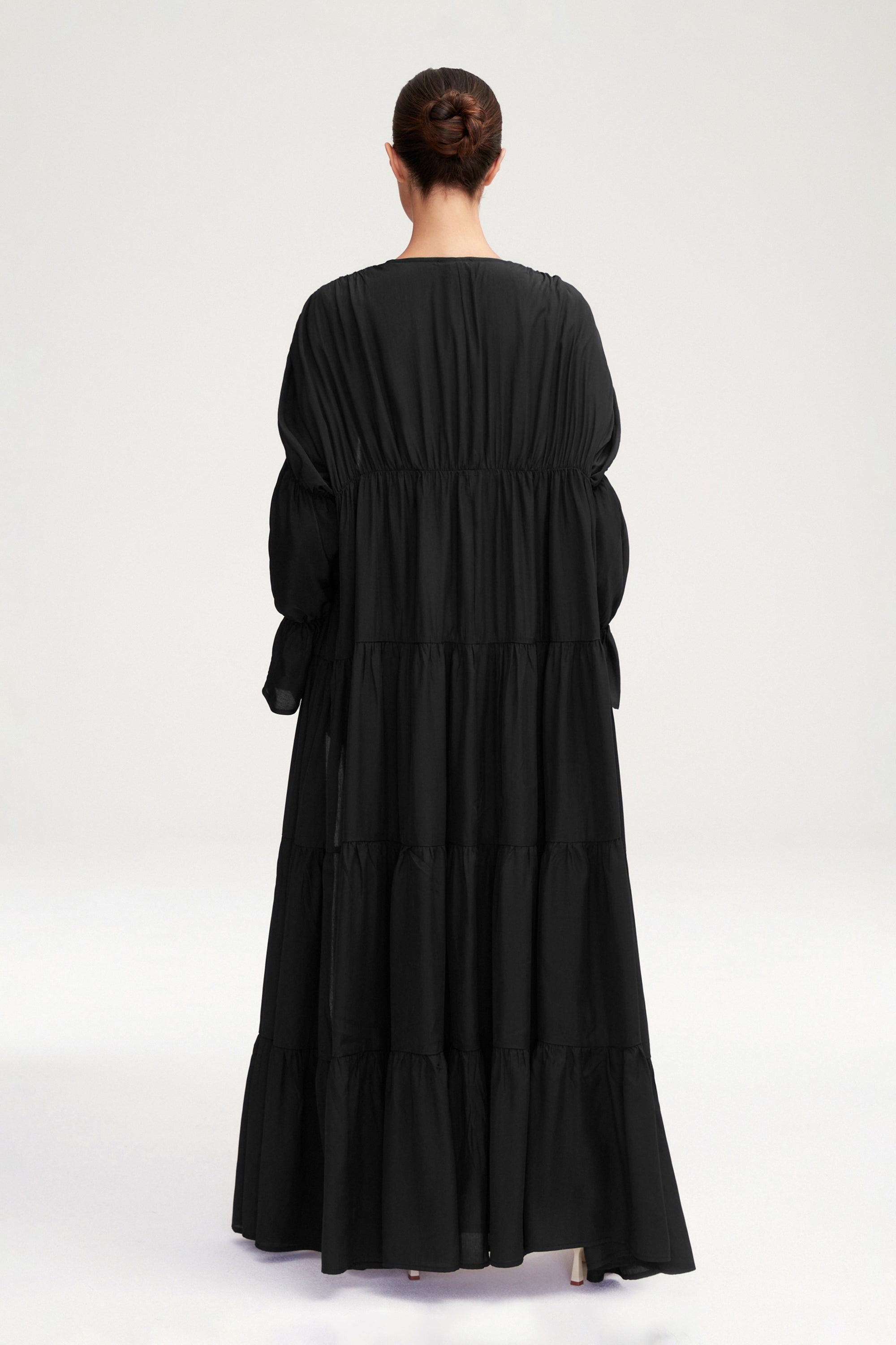 Malika Open Abaya - Black Clothing Veiled 