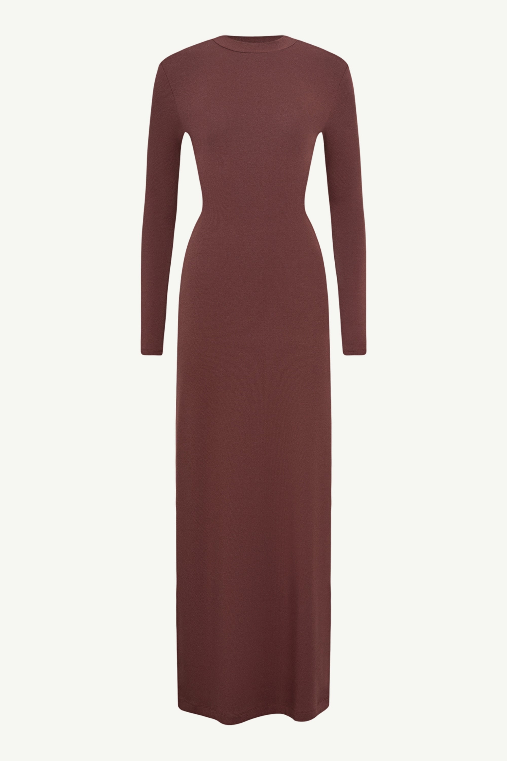 Melissa Jersey Maxi Dress with Wrap Skirt - Brown Clothing Veiled 