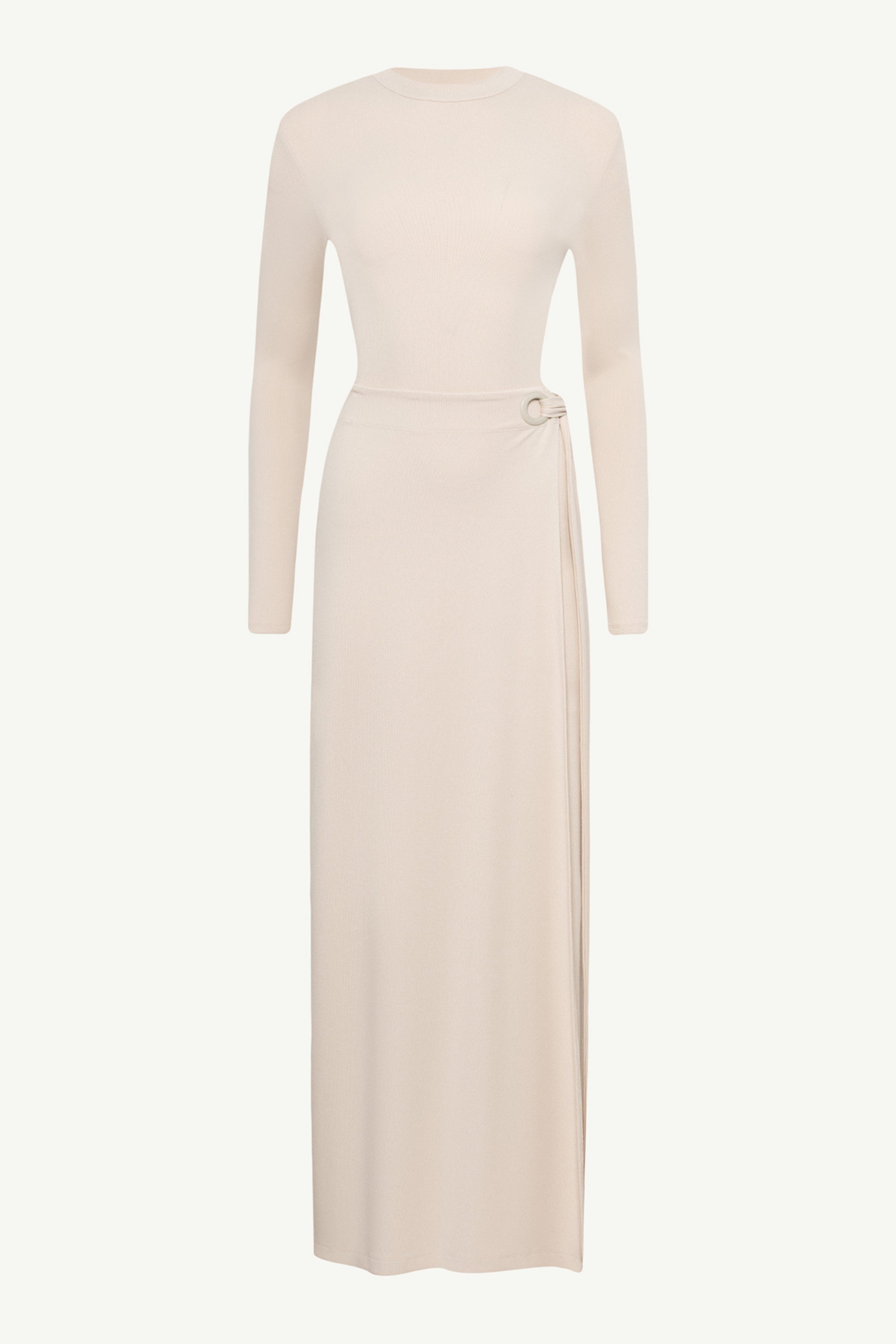 Melissa Jersey Maxi Dress with Wrap Skirt - Stone Clothing Veiled 