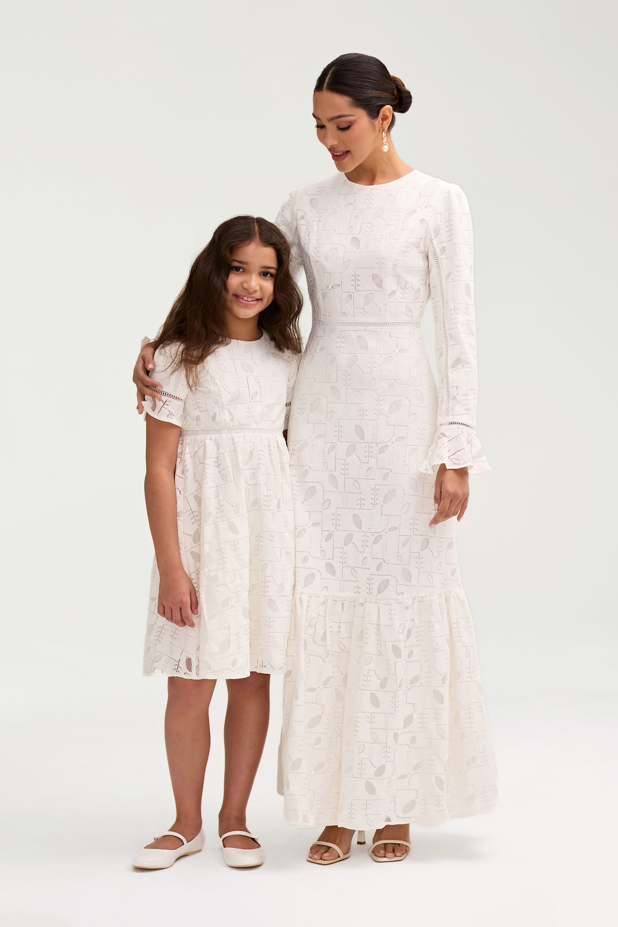 Rayaa White Lace Dress (Girls) Clothing Veiled 