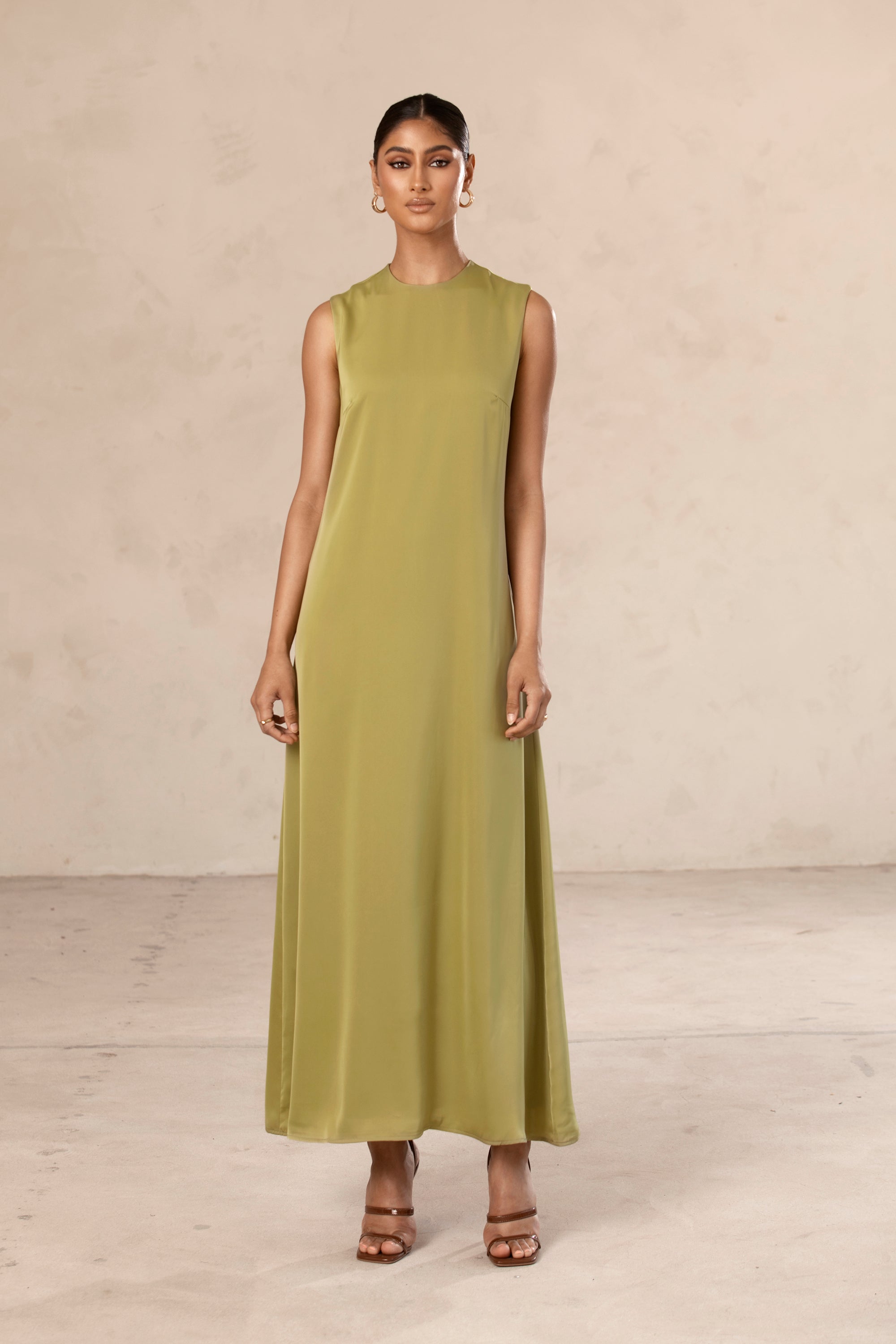 Sadia Sleeveless Maxi Dress & Skirt Set - Cypress Green Veiled Collection 