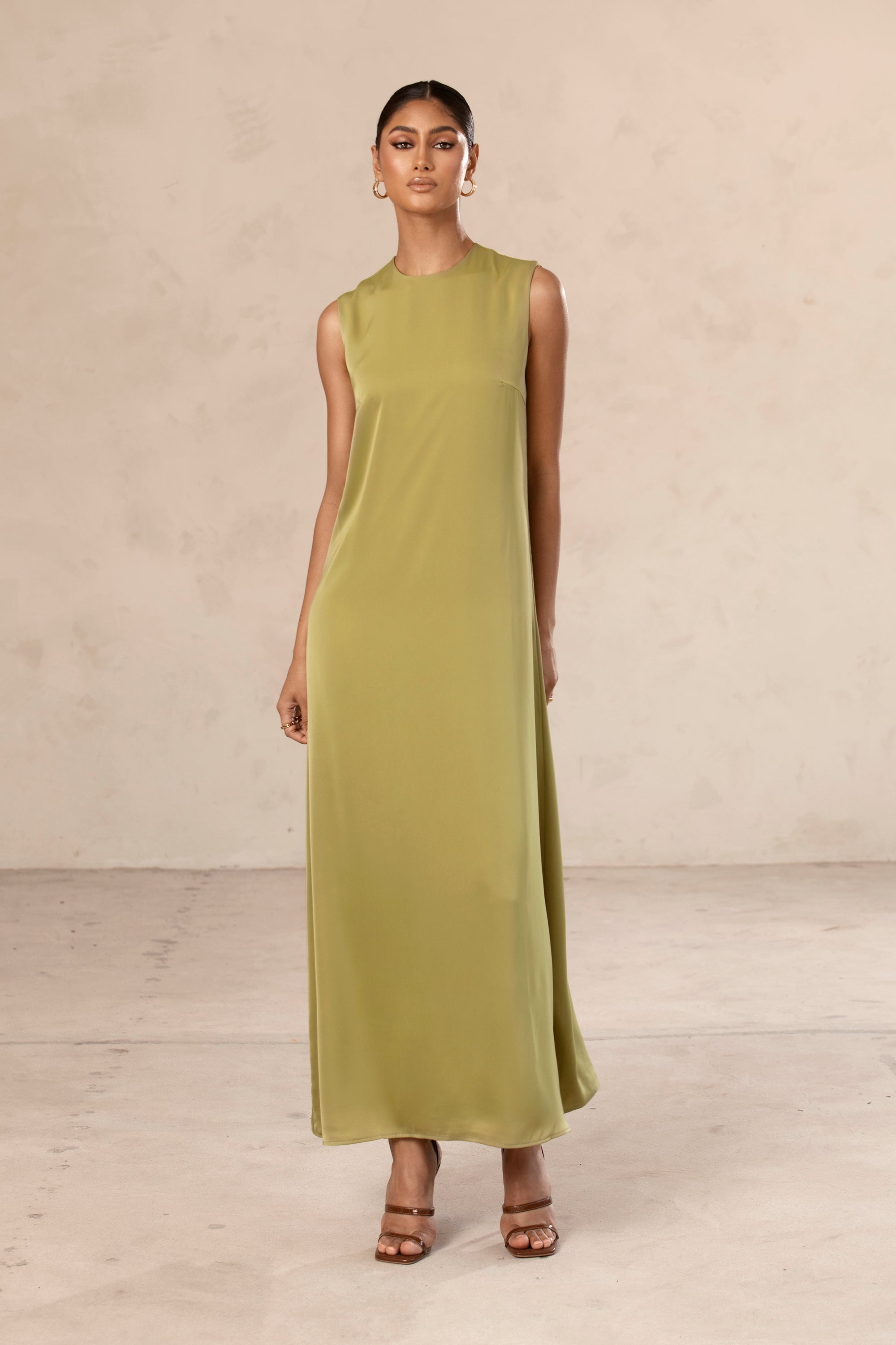 Sadia Sleeveless Maxi Dress & Skirt Set - Cypress Green Veiled Collection 