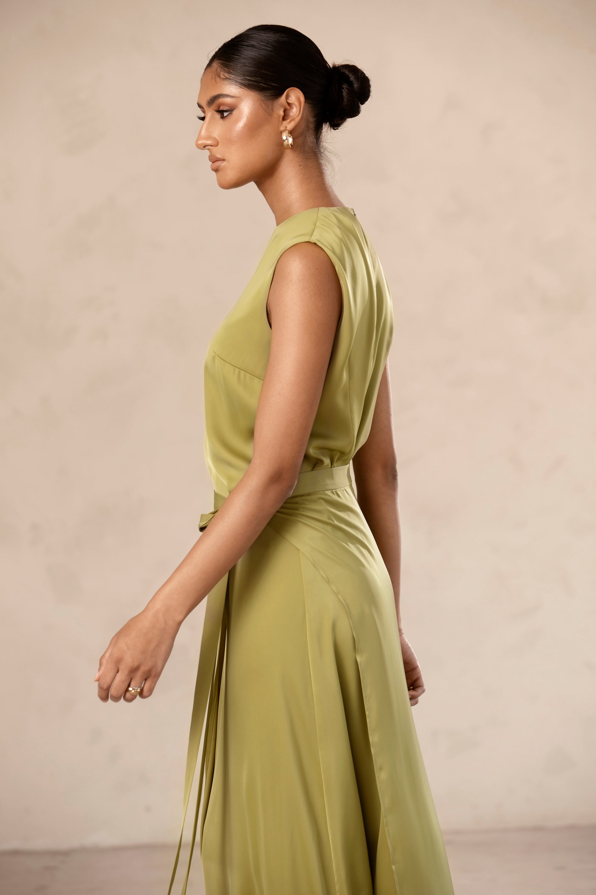 Sadia Sleeveless Maxi Dress & Skirt Set - Cypress Green Veiled Collection 