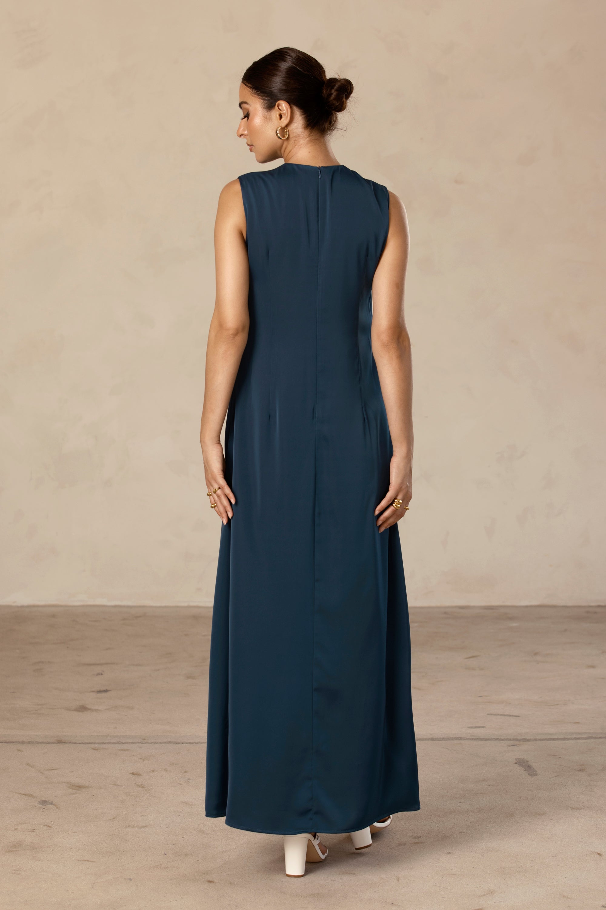 Sadia Sleeveless Maxi Dress & Skirt Set - Night Sky Veiled Collection 