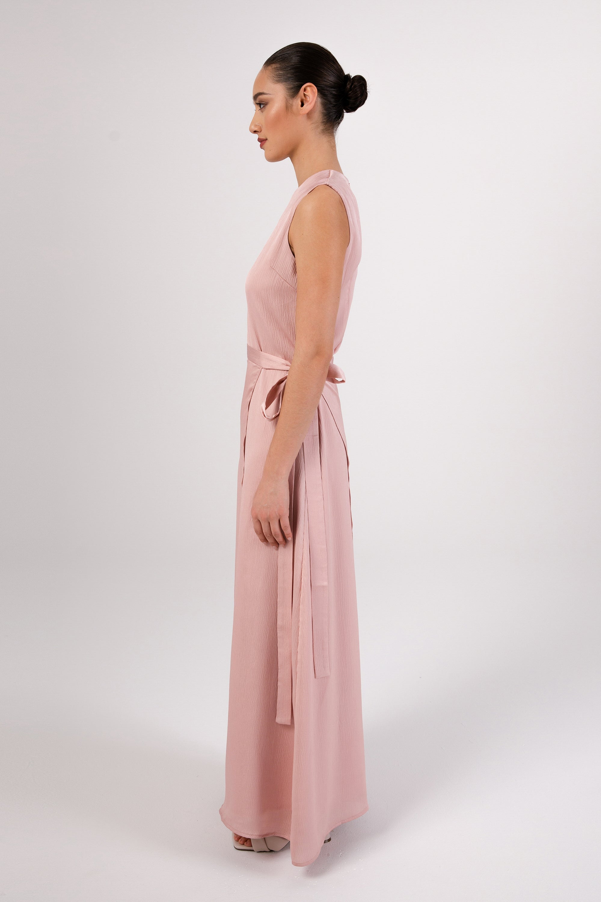 Salma Sleeveless Maxi Dress & Skirt Set - Dusty Pink Veiled 