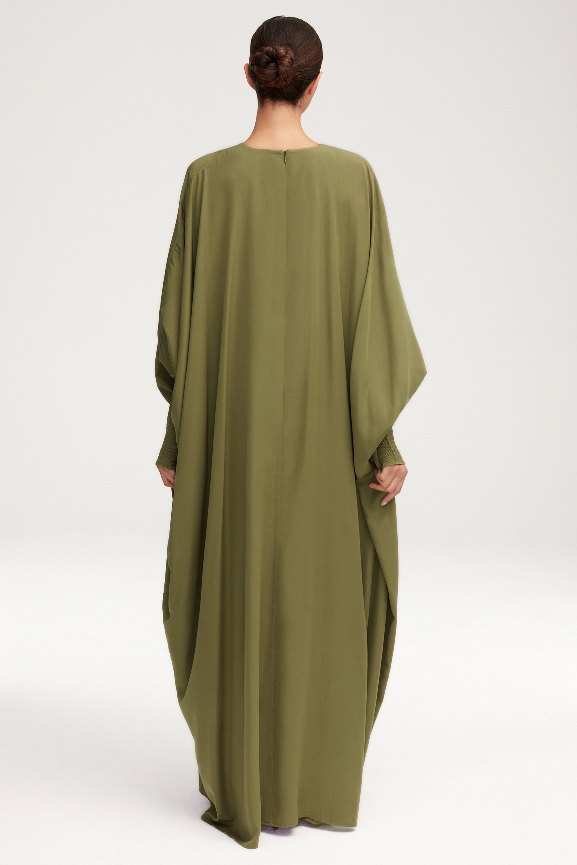 Suha Smocked Sleeve Kaftan - Sage Clothing Veiled 